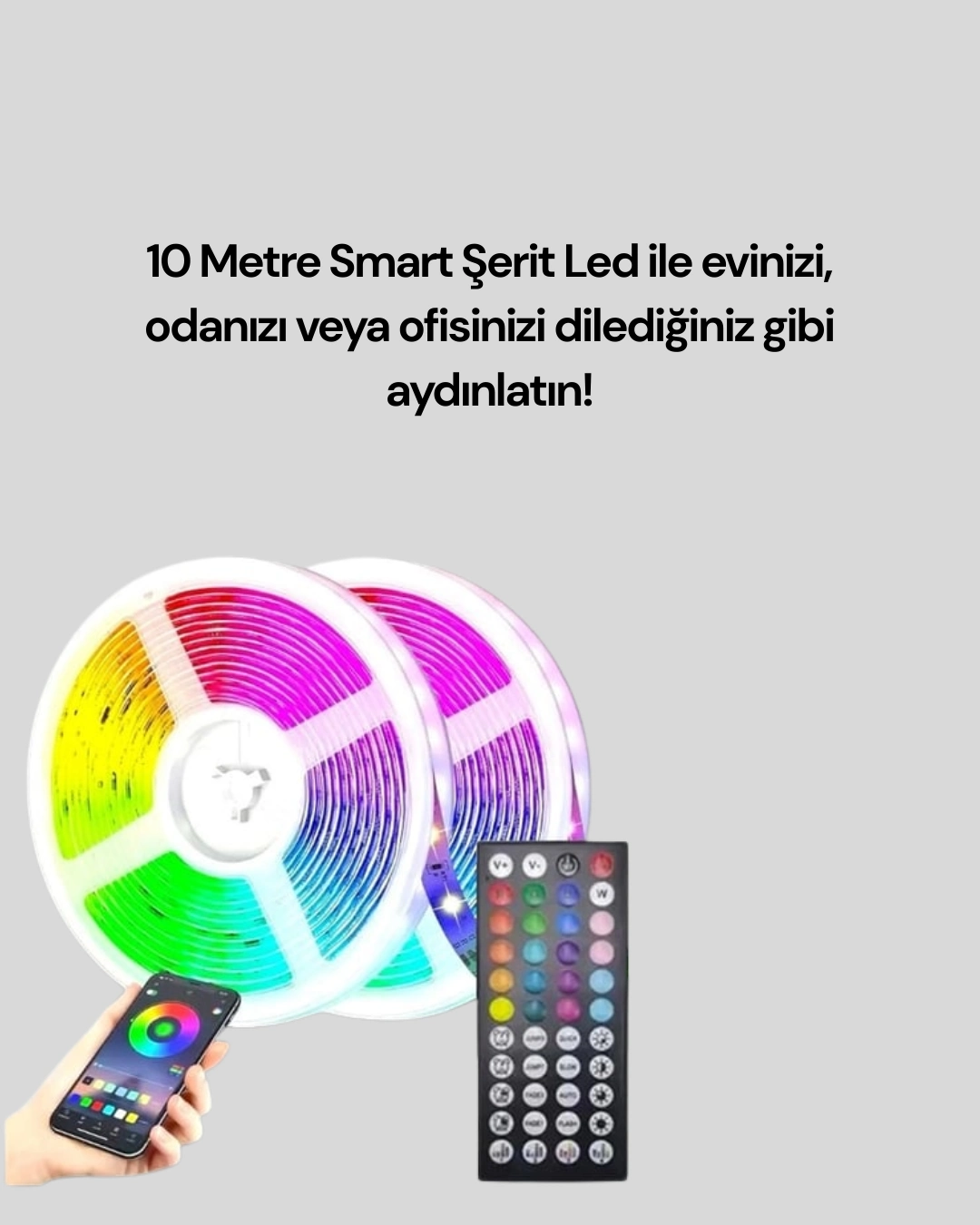 Su Geçirmez 10m Smart Şerit Led Tv Arkası Ve Oda Dekorasyonu İçin ( Lisinya )