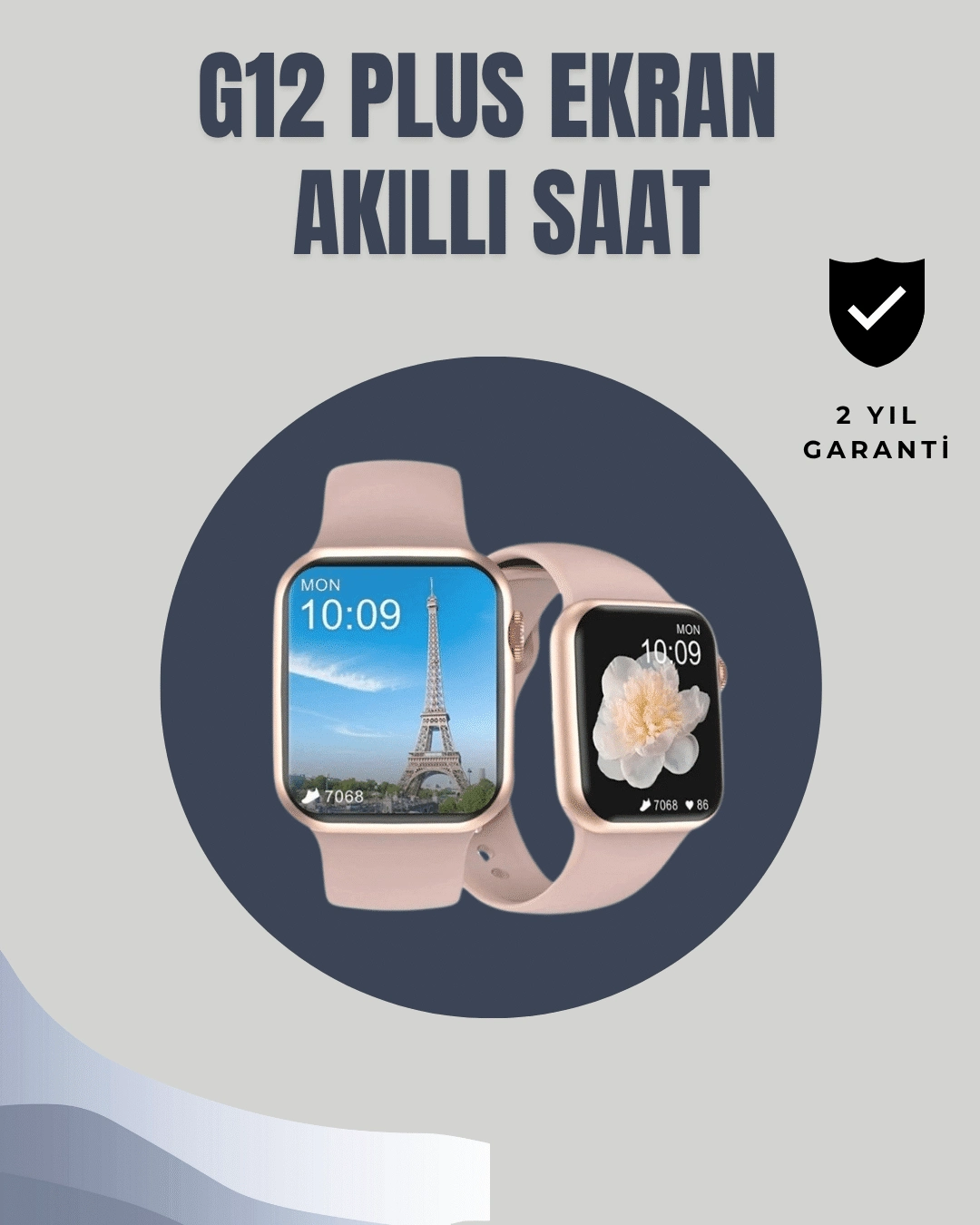 Su Geçirmez Akıllı Saat – 300 Mah Batarya, Sesli Arama, Uyku & Adım Takibi ( Lisinya )