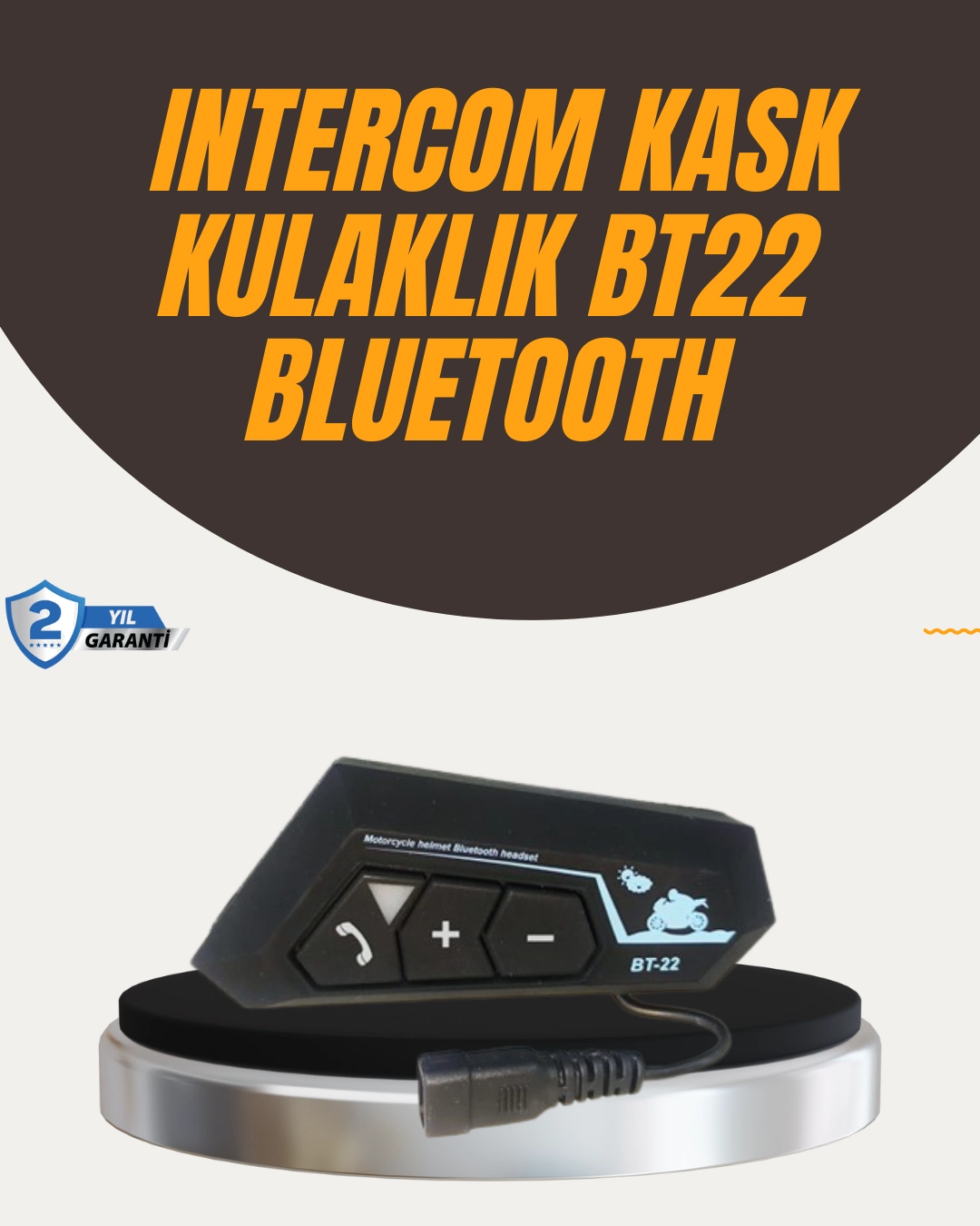 Su Geçirmez Bt22 Bluetooth Kask Kulaklığı Gps Ve Müzik Uyumlu ( Lisinya )