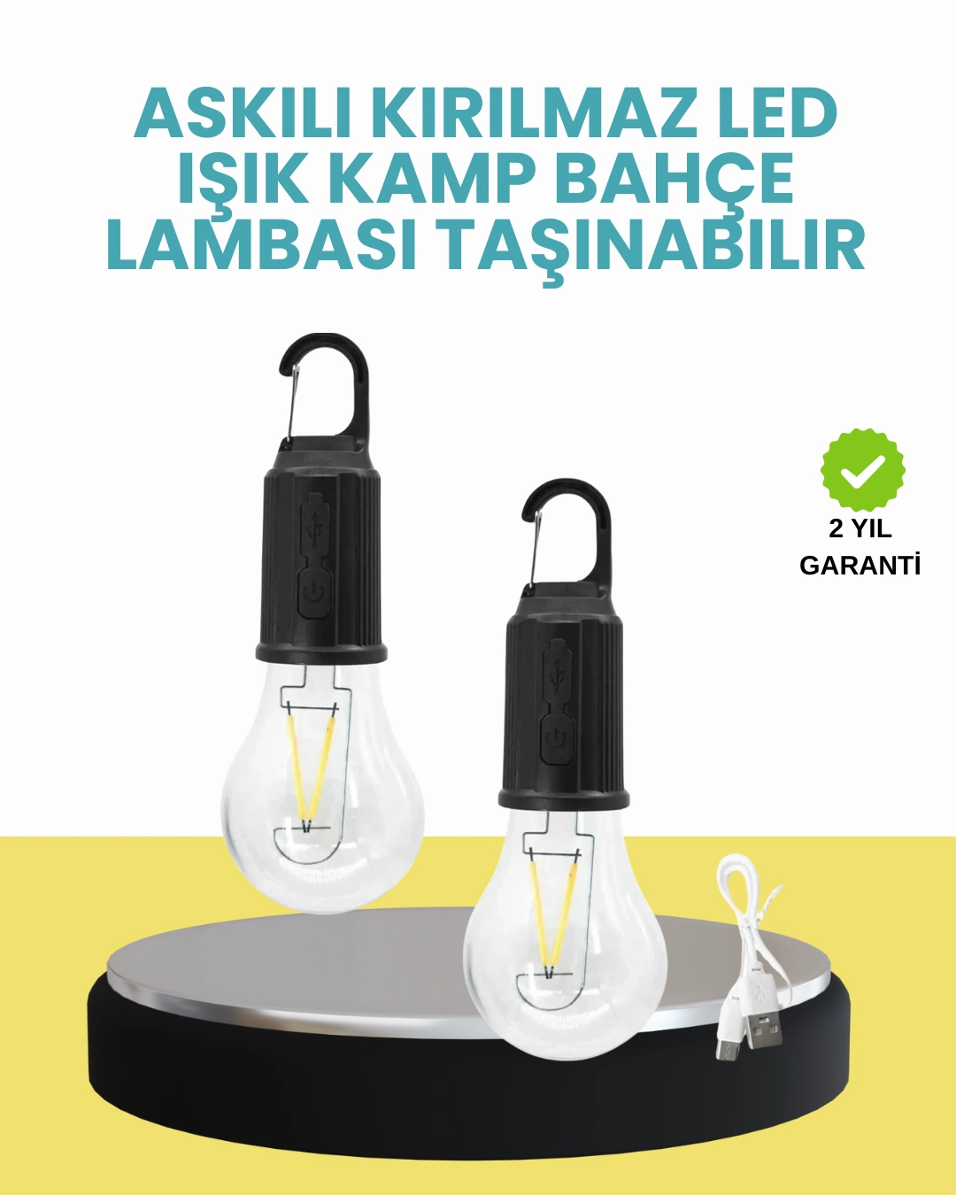 Su Geçirmez Dış Mekan Led Çadır Işığı ( Lisinya )