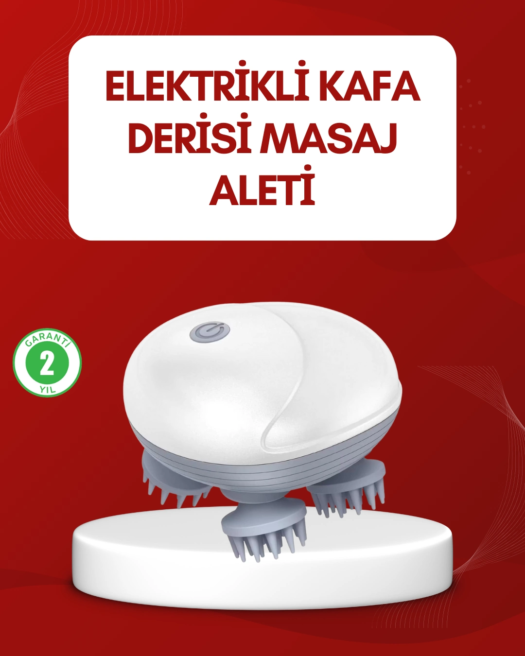 Su Geçirmez Elektrikli Kafa Masaj Cihazı Ipx7 ( Lisinya )