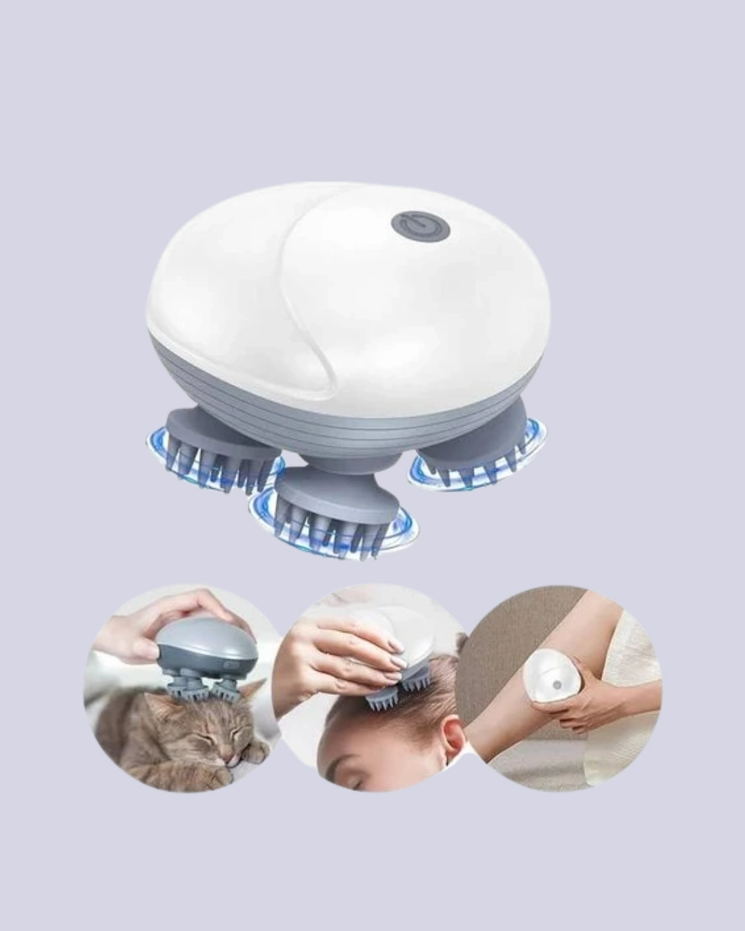 Su Geçirmez Elektrikli Kafa Masaj Cihazı Ipx7 ( Lisinya )