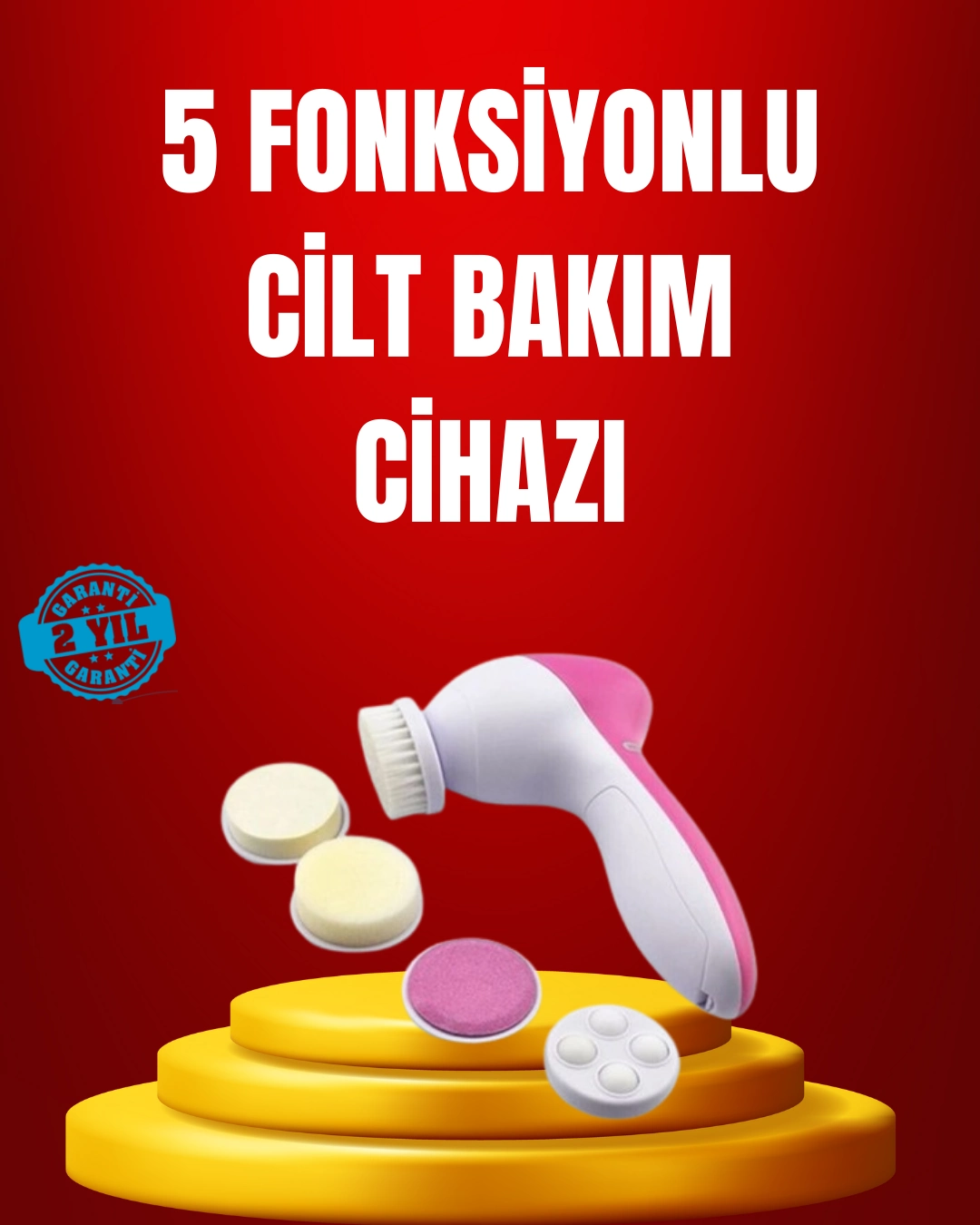 Su Geçirmez Elektrikli Yüz Temizleme Ve Masaj Aracı ( Lisinya )