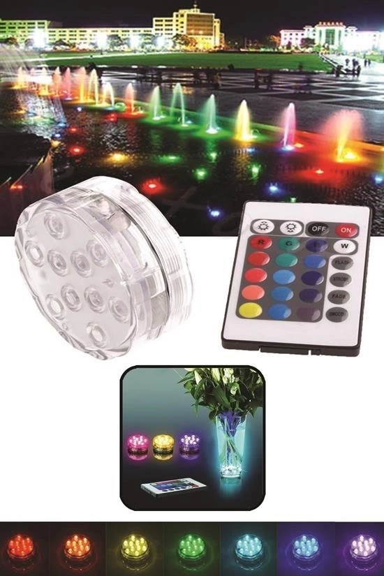 Su Geçirmez Kumandalı Renk Değiştiren Rgb Su Altı Led Lamba Spot ( Lisinya ) Su Geçirmez Kumandalı Renk Değiştiren Rgb Su Altı Led Lamba Spot ( Lisinya )