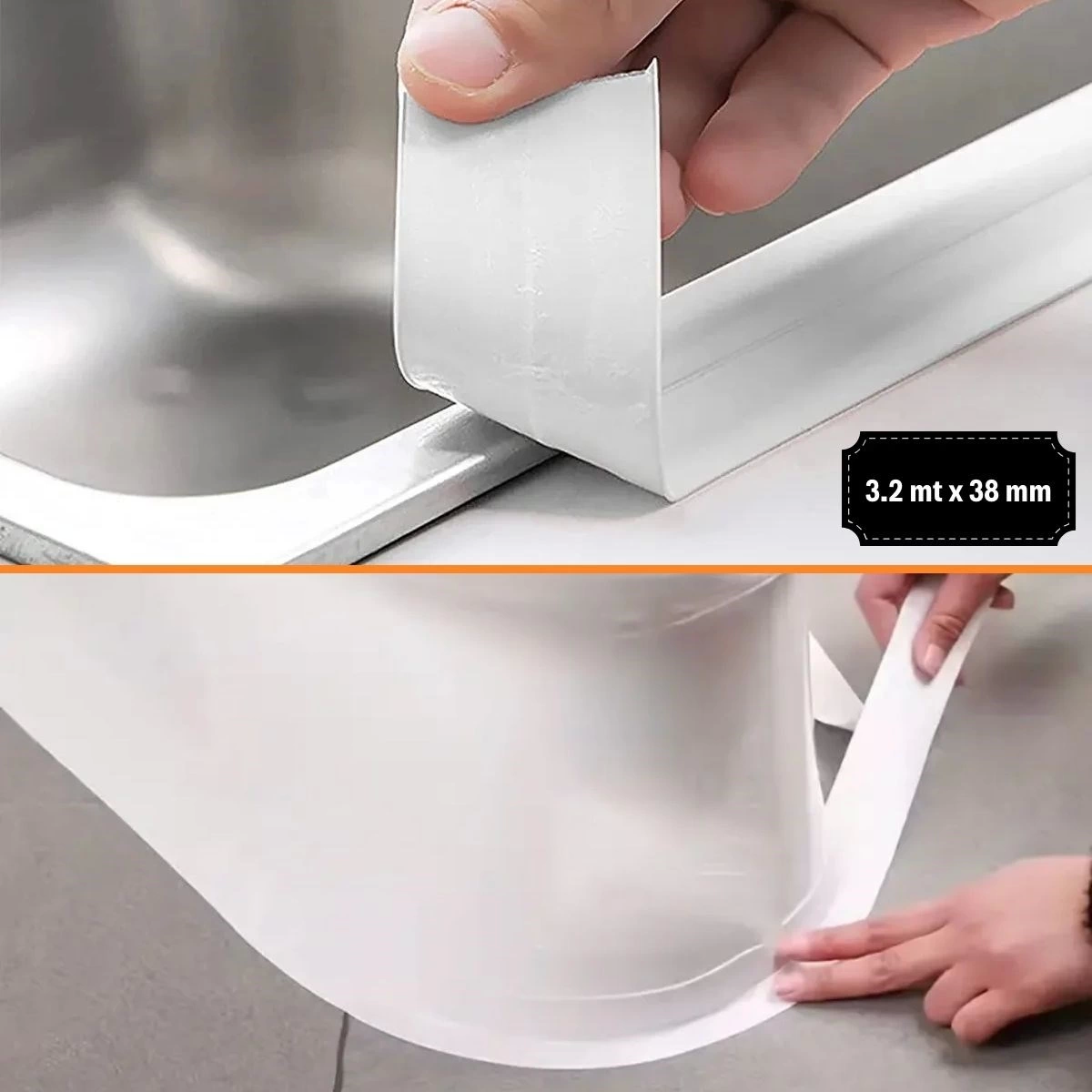 Su Sızdırmaz Banyo Mutfak Lavabo Küvet İzolasyon Şerit Bant,lavabo Kenar Bandı 3.2 Mt X 38 Mm ( Lisinya ) Su Sızdırmaz Banyo Mutfak Lavabo Küvet İzolasyon Şerit Bant,lavabo Kenar Bandı 3.2 Mt X 38 Mm ( Lisinya )