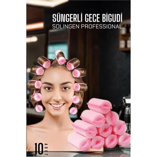 Süngerli Gece Bigudisi 8 Adet Solingen Professional ( Lisinya )