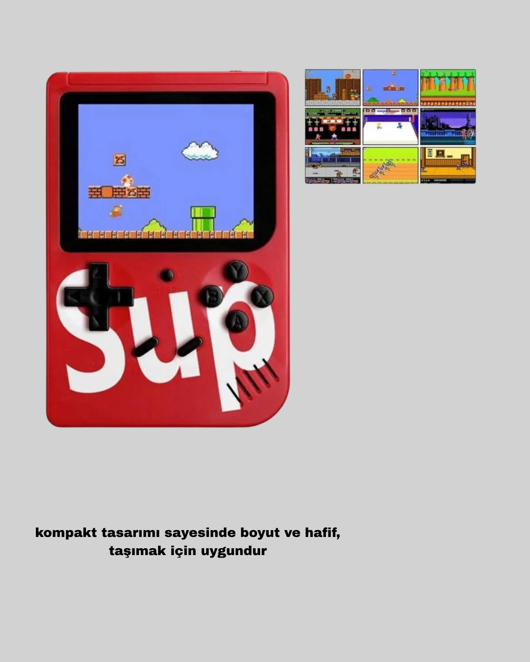 Sup Game Box El Konsolu – 500 Oyunlu, Tv Bağlantılı, 5 Saat Oyun Süresi ( Lisinya )