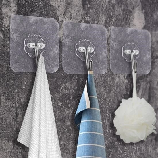 Süper Güçlü Yapışkanlı Suya Dayanıklı Şeffaf Askı 5li Set Yeniden Kullanılabilir Kancalar ( Lisinya ) Süper Güçlü Yapışkanlı Suya Dayanıklı Şeffaf Askı 5li Set Yeniden Kullanılabilir Kancalar ( Lisinya )