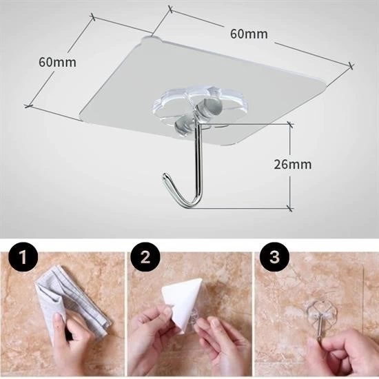 Süper Güçlü Yapışkanlı Suya Dayanıklı Şeffaf Askı 5li Set Yeniden Kullanılabilir Kancalar ( Lisinya ) Süper Güçlü Yapışkanlı Suya Dayanıklı Şeffaf Askı 5li Set Yeniden Kullanılabilir Kancalar ( Lisinya )