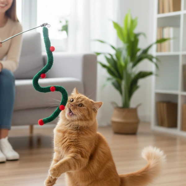 Süs Tasarımlı Kedi Oltası ( Lisinya )