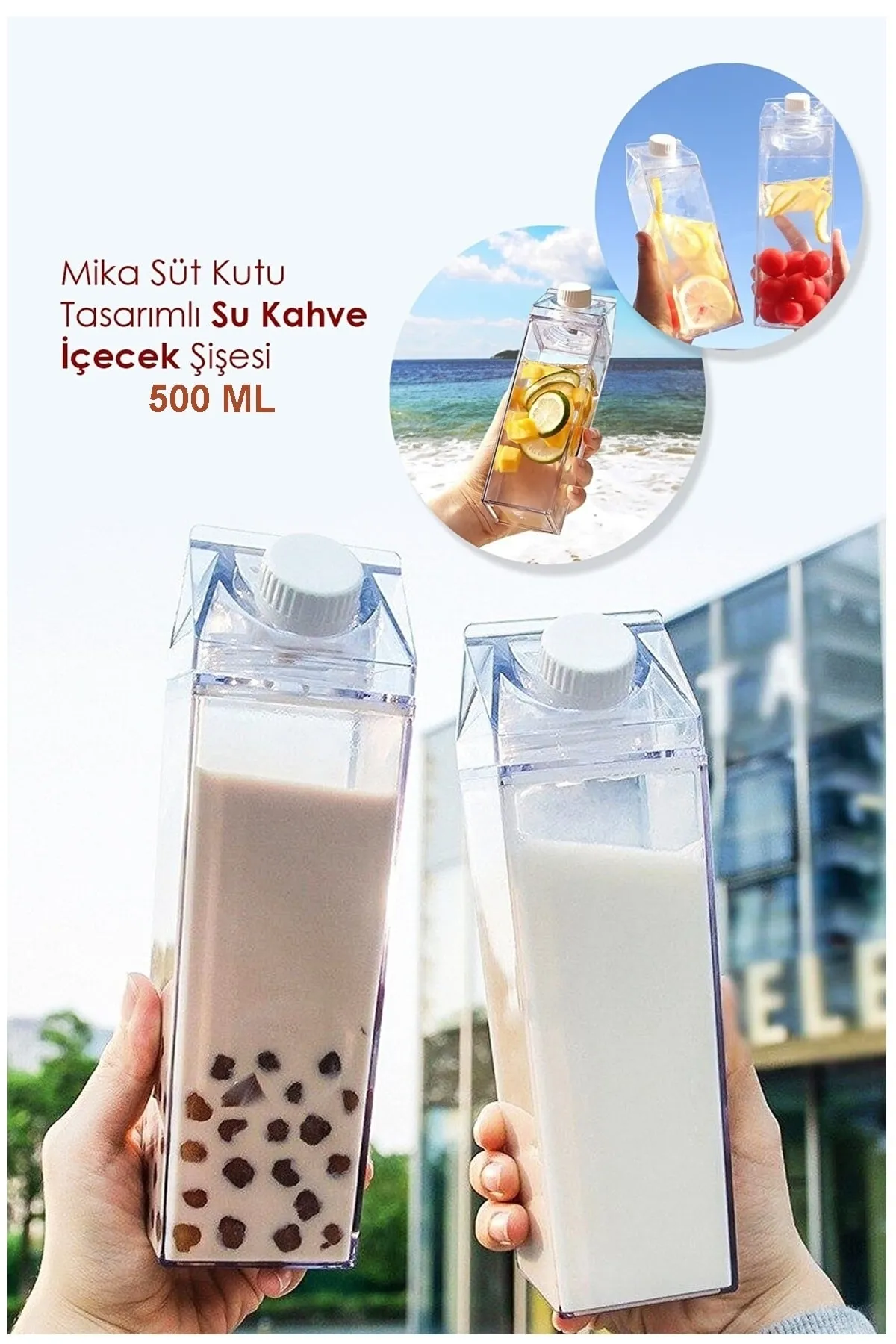 Süt Kutusu Tasarımlı İçecek Şişesi ( Lisinya ) Süt Kutusu Tasarımlı İçecek Şişesi ( Lisinya )