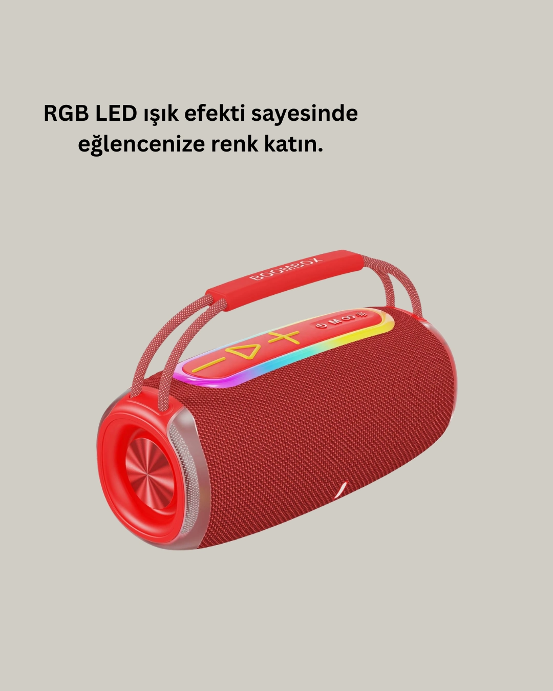 Suya Dayanıklı 20w Rgb Hoparlör Bluetooth, Usb, Sd Kart Ve Aux Girişli ( Lisinya )