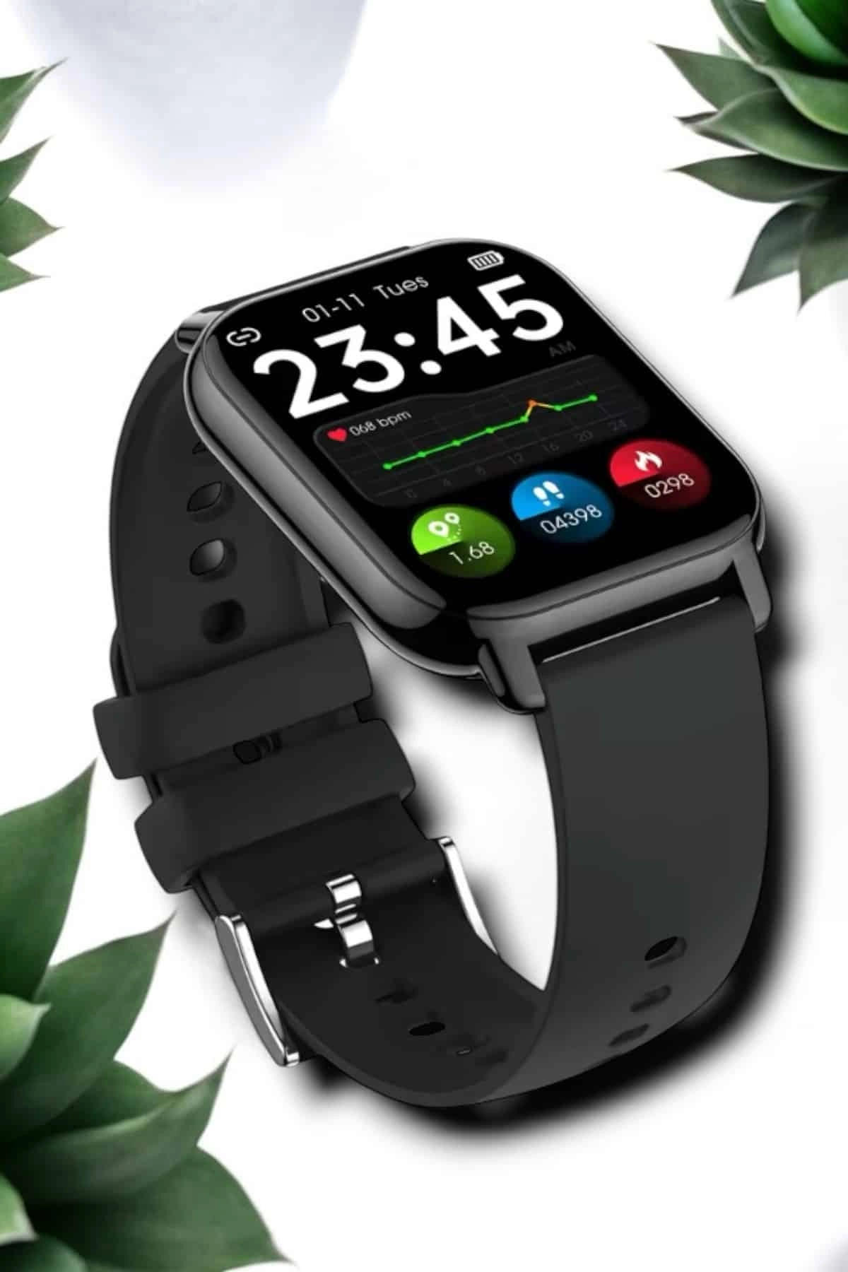 Suya Dayanıklı Bluetooth Akıllı Saat Gps, Adımsayar, Nabız & Sağlık Takibi ( Lisinya )