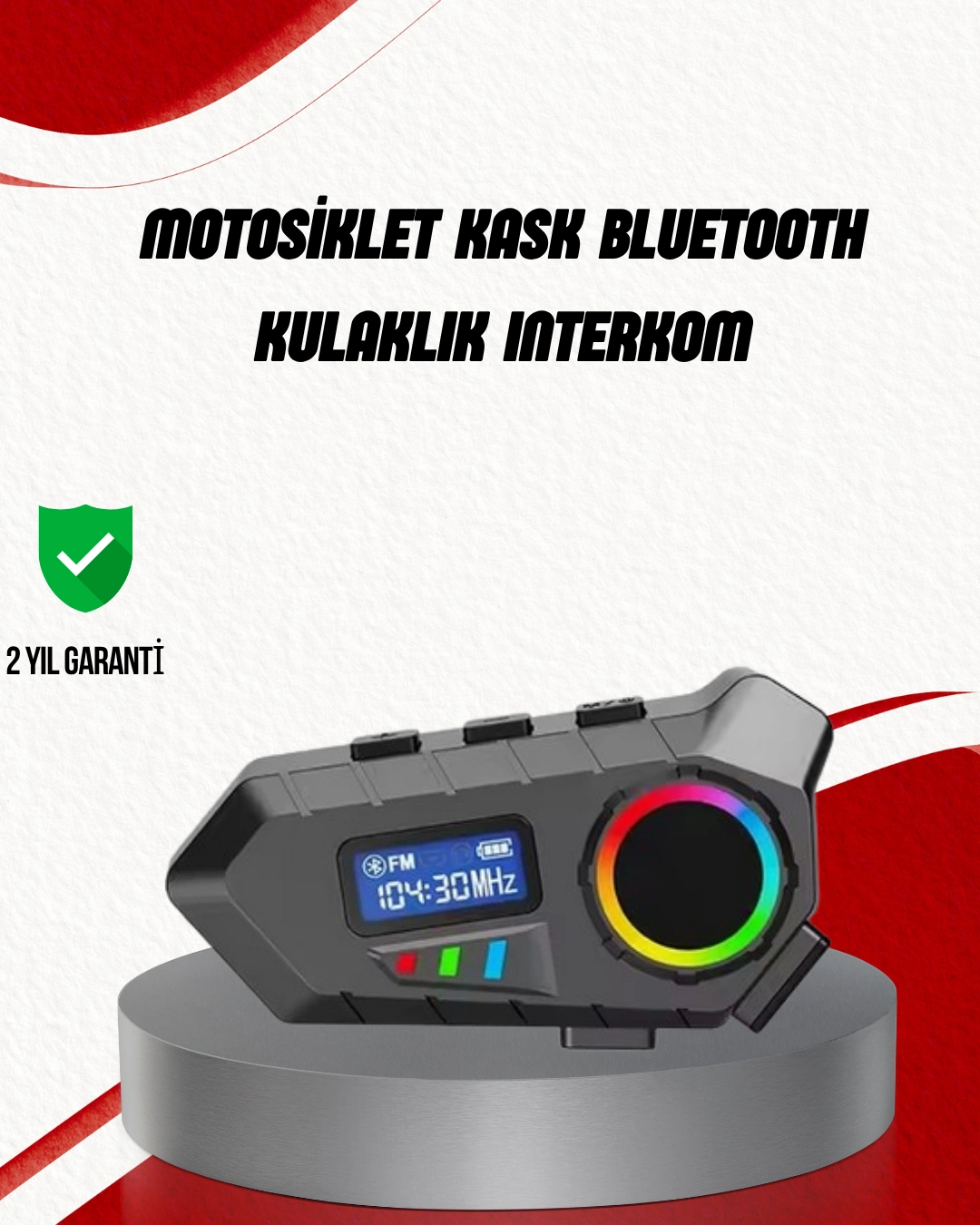 Suya Dayanıklı Bluetooth  İnterkom 5.4 Hoparlör 500mah Batarya Ve Fm Radyo Özellikli ( Lisinya )