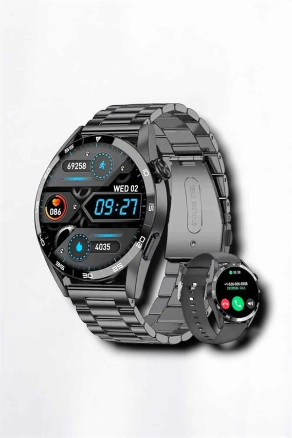 Suya Dayanıklı Dokunmatik Akıllı Saat Bluetooth 5.0, Sesli Asistan Ve Sağlık Takibi ( Lisinya )