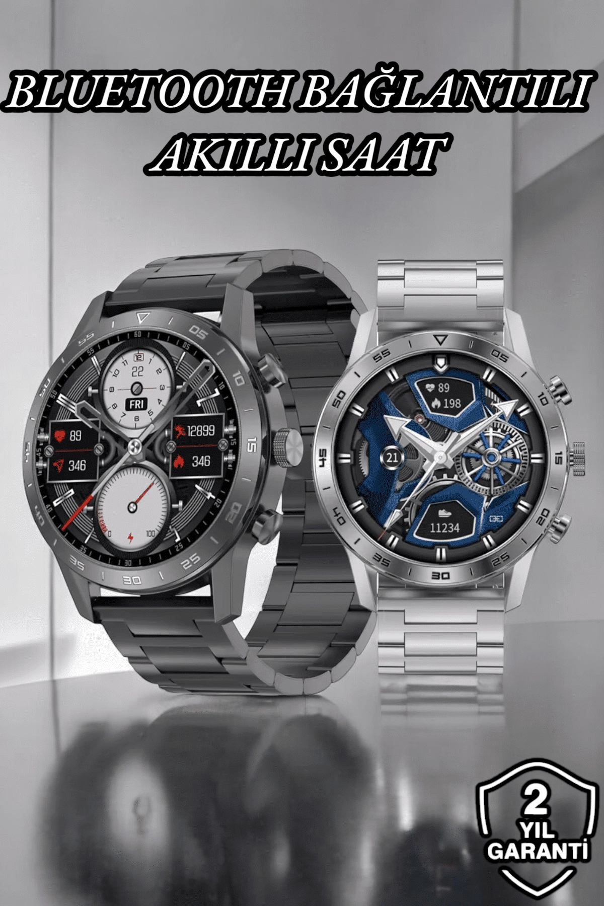 Suya Dayanıklı Dokunmatik Akıllı Saat Bluetooth 5.0, Sesli Asistan Ve Sağlık Takibi ( Lisinya )