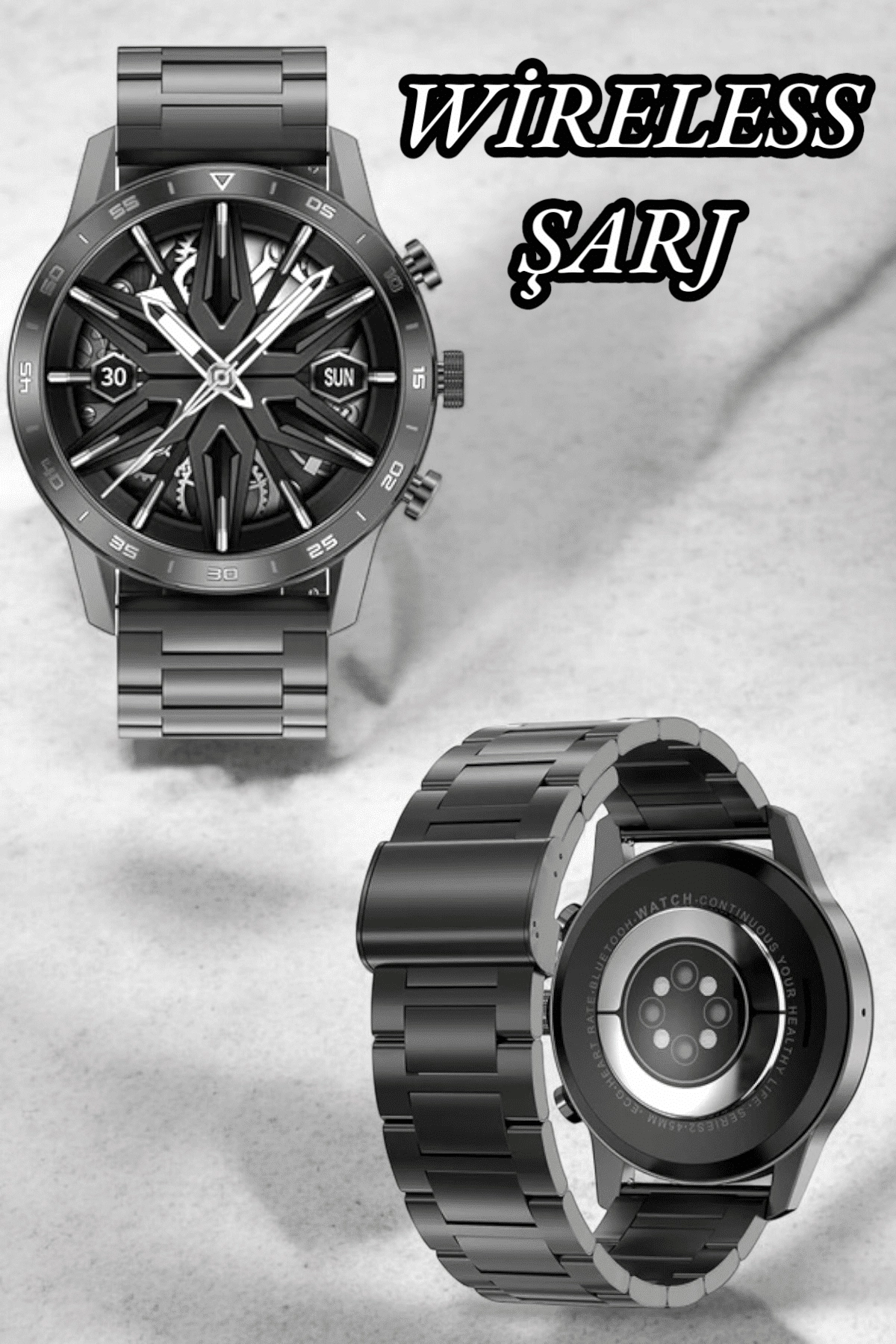 Suya Dayanıklı Dokunmatik Akıllı Saat Bluetooth 5.0, Sesli Asistan Ve Sağlık Takibi ( Lisinya )