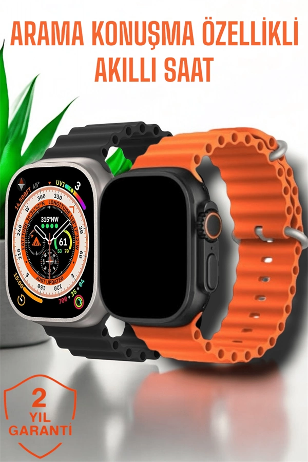 Suya Ve Toza Dayanıklı 45 Mm Akıllı Saat Bildirim Ve Cevapsız Çağrı Görüntüleme ( Lisinya )