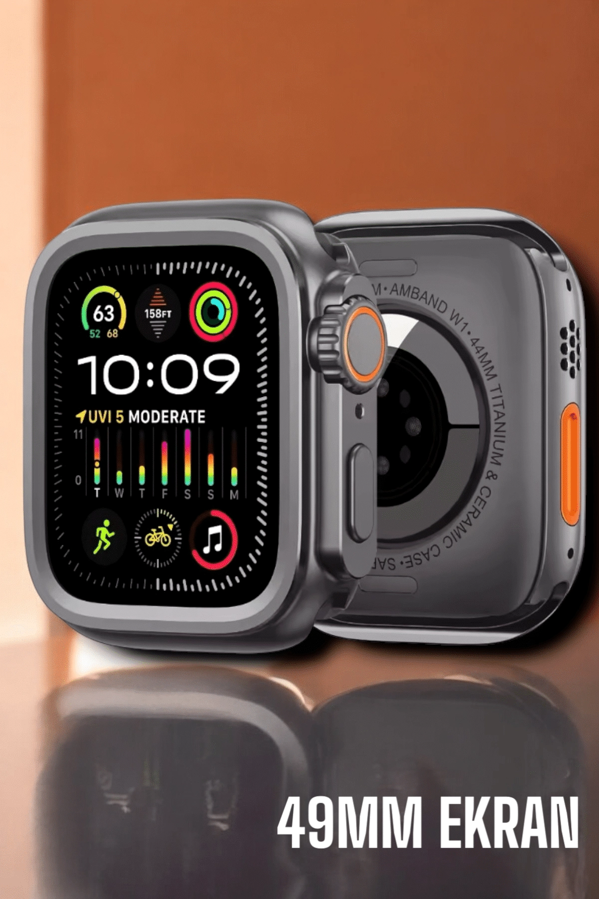 Suya Ve Toza Dayanıklı 45 Mm Akıllı Saat Bildirim Ve Cevapsız Çağrı Görüntüleme ( Lisinya )