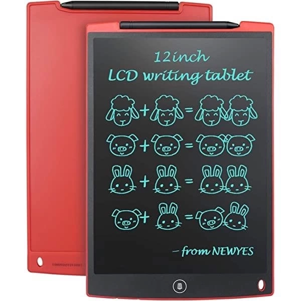 T12 Kırmızı Writing Tablet Lcd 12 Inç Dijital Kalemli Çizim Yazı Tahtası ( Lisinya )