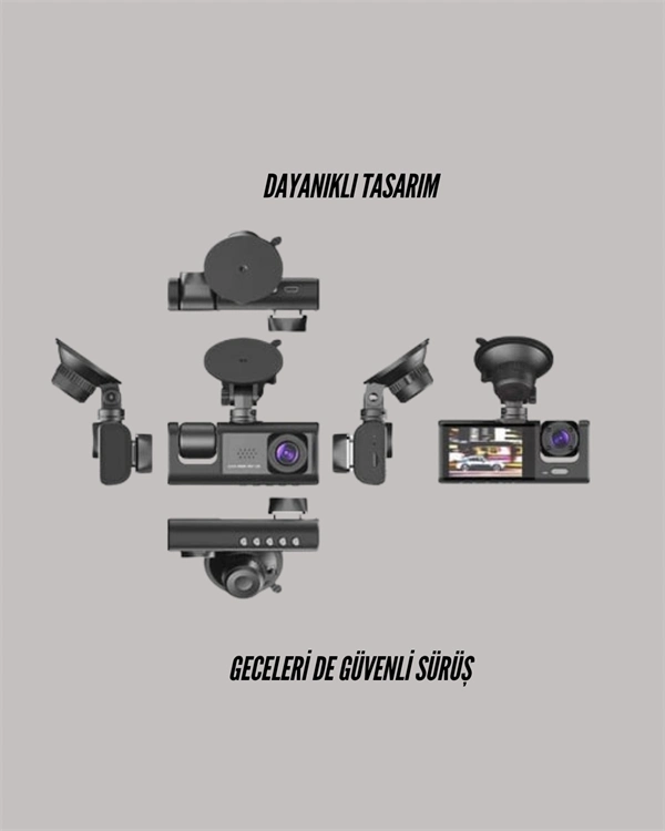 Ta-01 1080p Ön 720p Arka Ve İç Kamera Sistemli Dvr ( Lisinya )