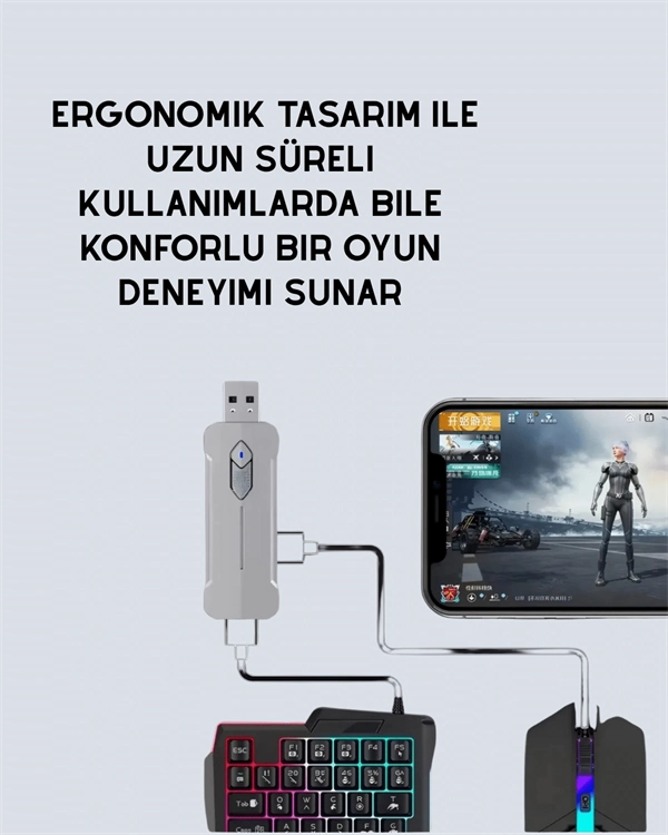 Tak-çalıştır Mobil Oyun Ekipmanları Seti – Klavye Mouse Dahil ( Lisinya )