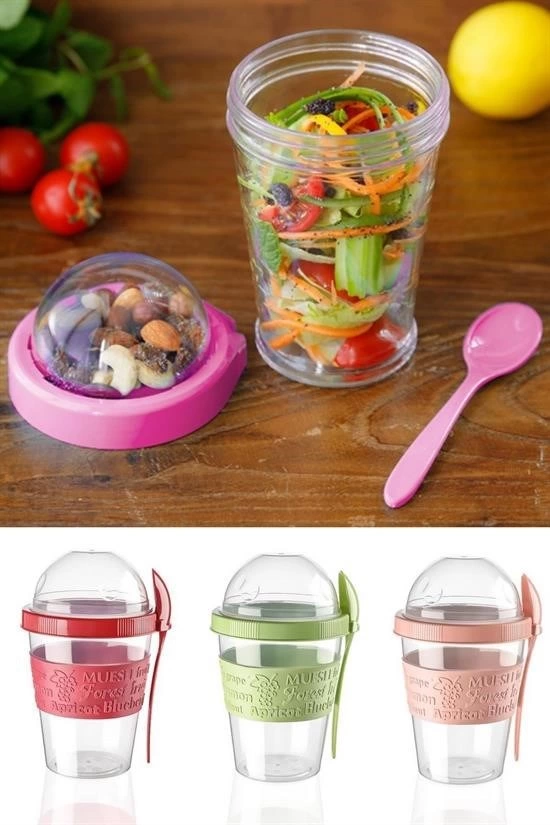 Taken Go Kapaklı Kaşıklı Pratik Taşınabilir Meyveli Yoğurt Kabı ( Lisinya ) Taken Go Kapaklı Kaşıklı Pratik Taşınabilir Meyveli Yoğurt Kabı ( Lisinya )