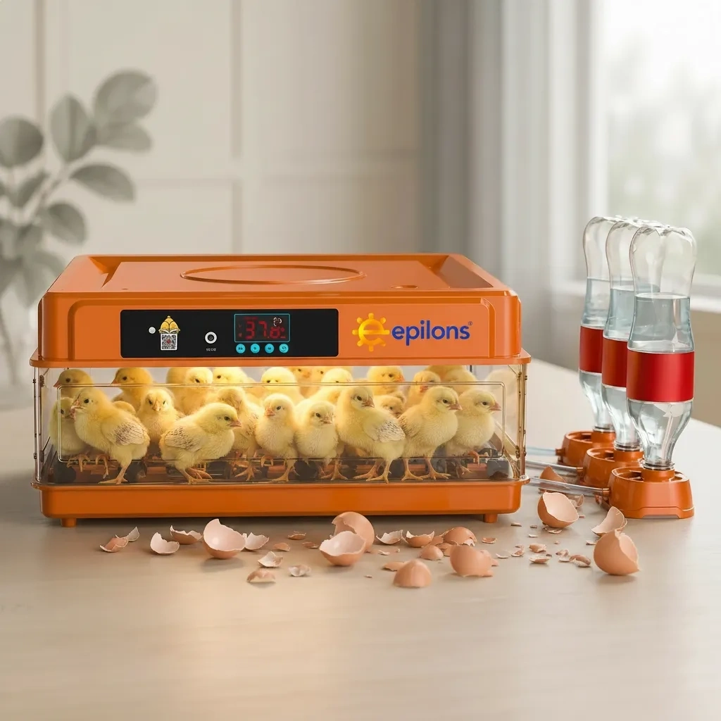 Tam Otomatik Kuluçka Makinesi 130 Yumurta Kapasiteli - Akıllı Isı ve Nem Kontrollü, Ayarlanabilir Viyol, Otomatik Su Sistemli ( Lisinya )