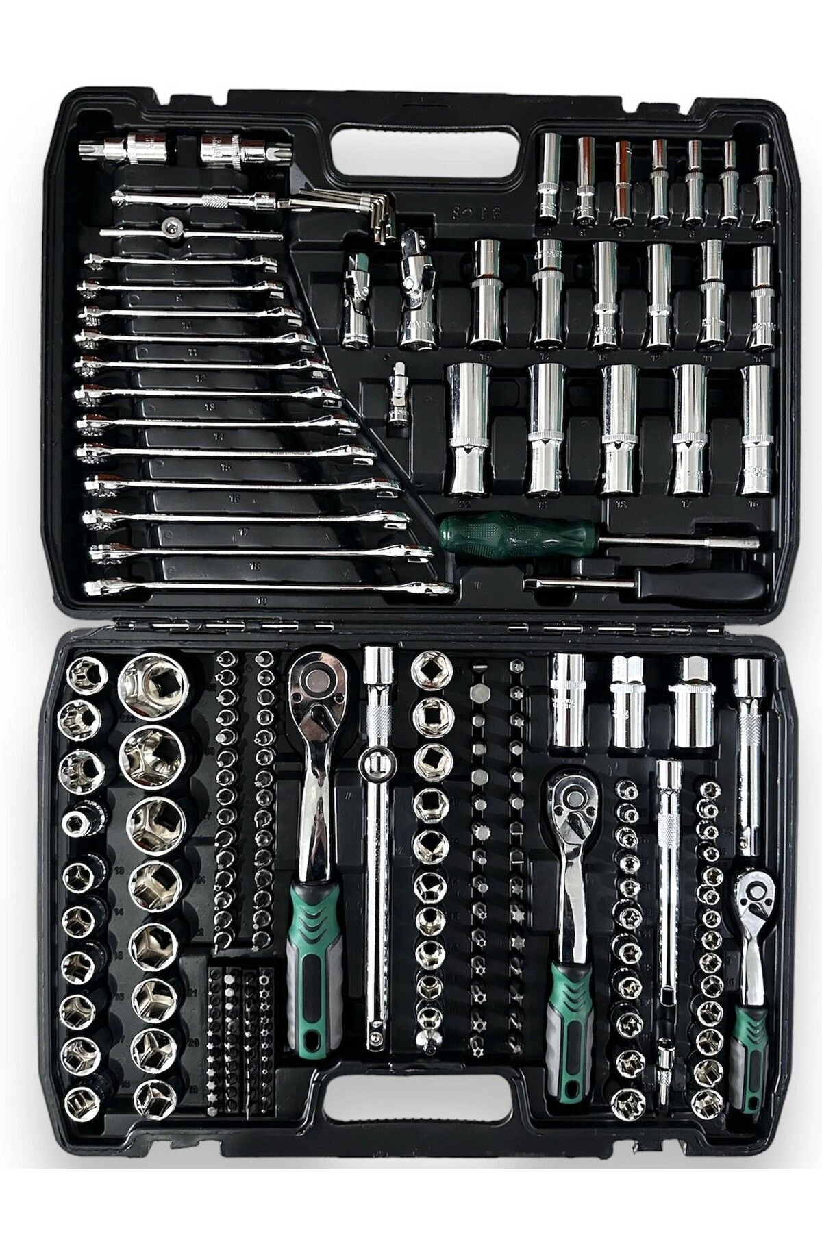 Tam Profesiyonel Germany 72 Diş Eğik Cırcır 216 Parça Lokma Takımı Oto Tamirci Tam Set 1/2-3/8-1/4 ( Lisinya )