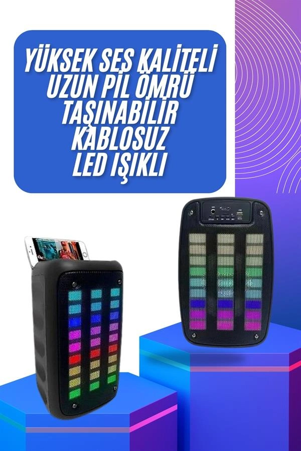 Taşınabilir 6.5 İnç Led Bluetooth Kareoke Hoparlör Rgb Işıklı Radyolu ( Lisinya ) Taşınabilir 6.5 İnç Led Bluetooth Kareoke Hoparlör Rgb Işıklı Radyolu ( Lisinya )