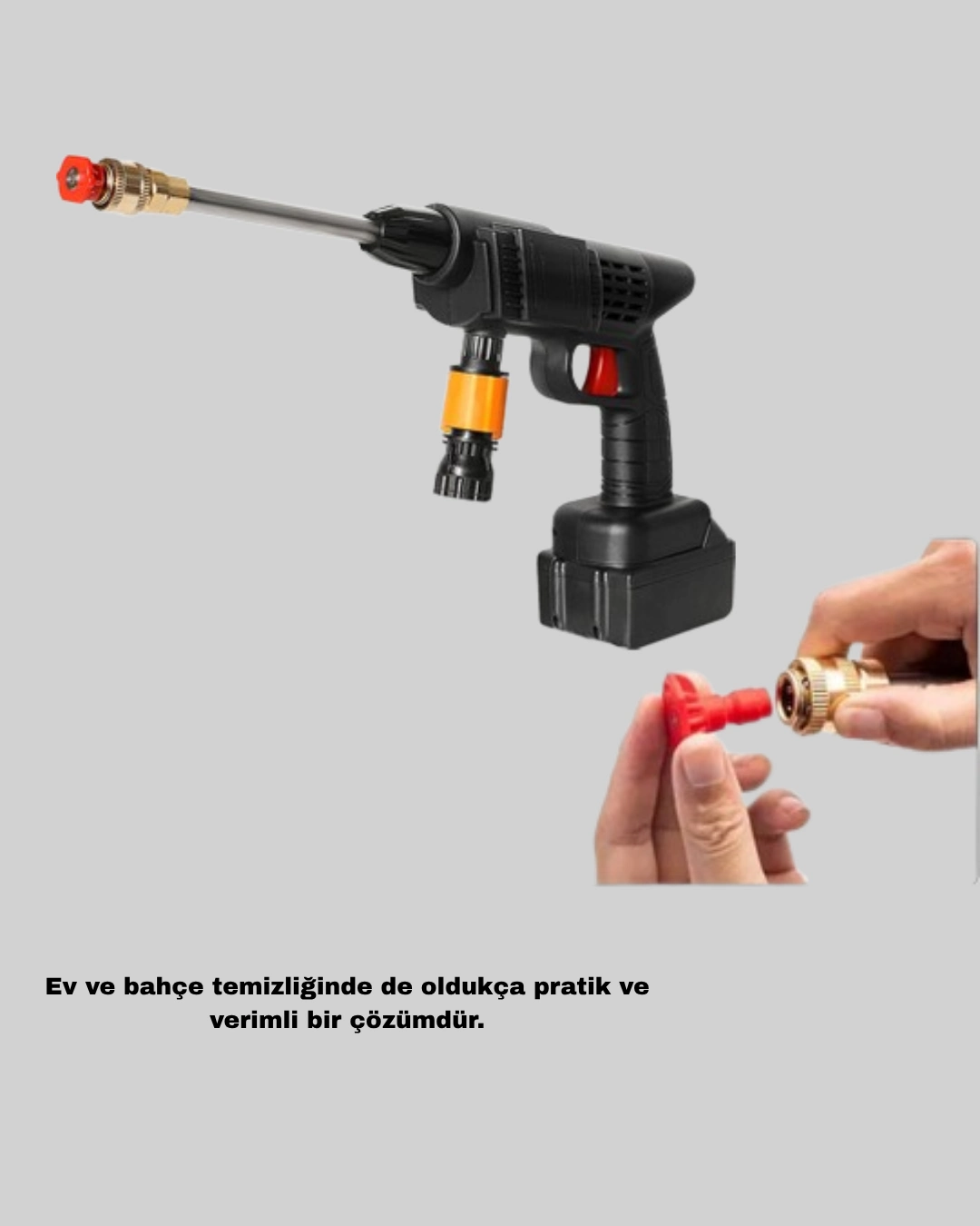 Taşınabilir Akülü Araba Yıkama Makinesi 1.7 Mpa Basınçlı Ve Ergonomik Tasarımlı ( Lisinya )