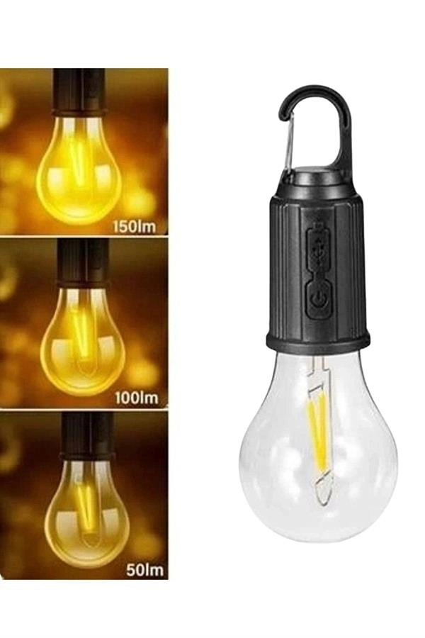 Taşınabilir Askılı Ampul Kamp Lambası Askılı Type-c Şarjlı Bahçe Lambası ( Lisinya ) Taşınabilir Askılı Ampul Kamp Lambası Askılı Type-c Şarjlı Bahçe Lambası ( Lisinya )
