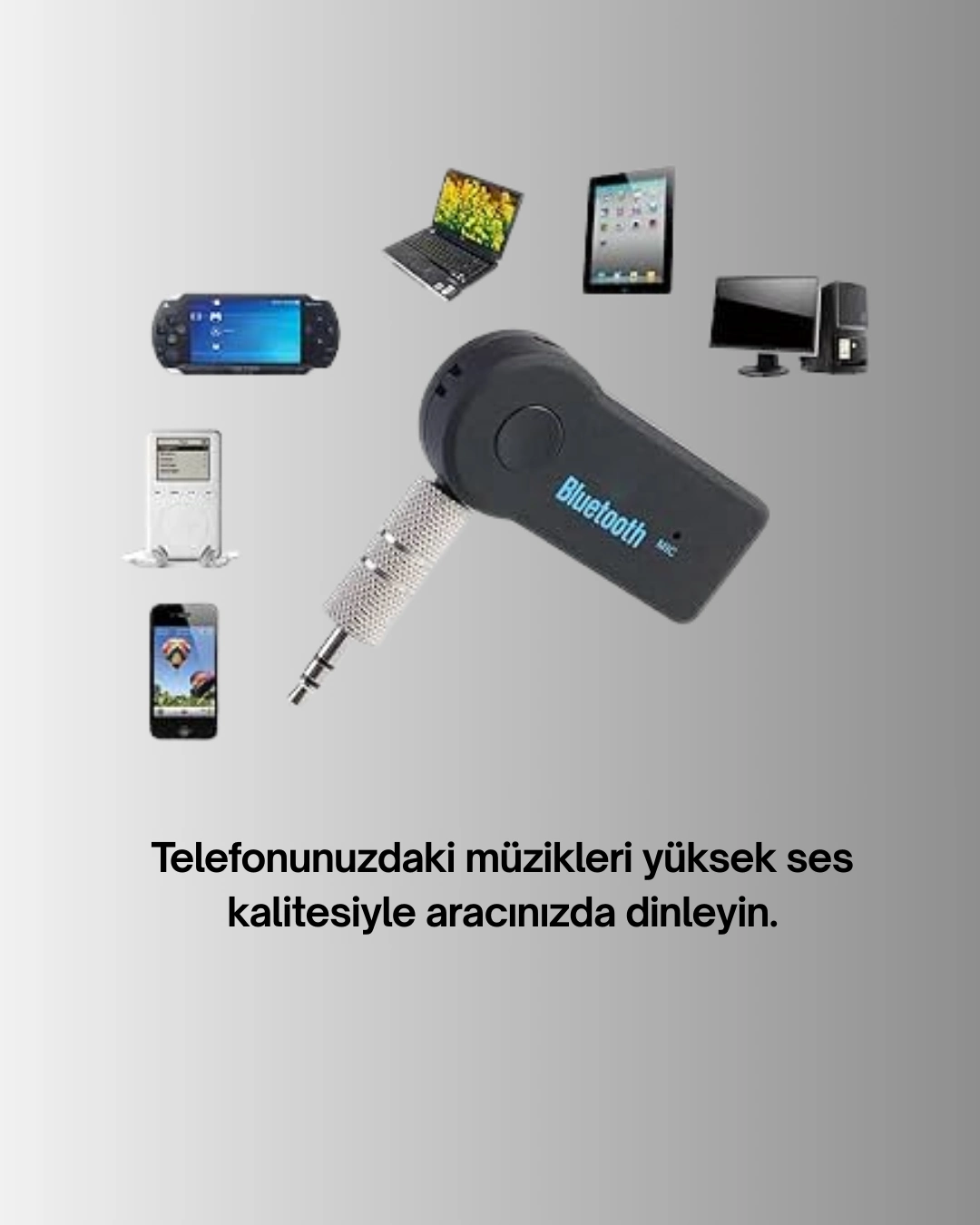 Taşınabilir Bluetooth Aux Araç Müzik Ve Konuşma Kiti ( Lisinya )