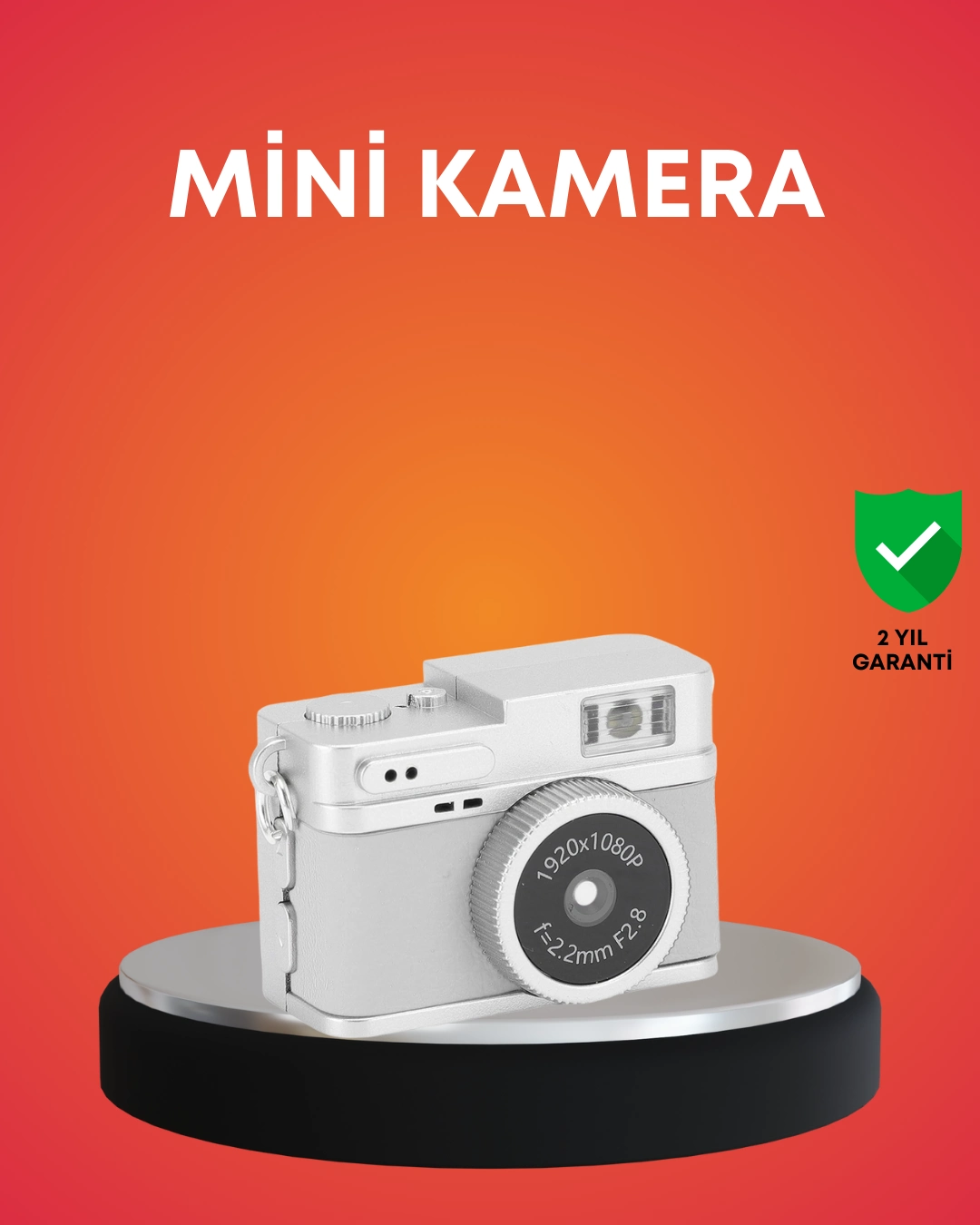 Taşınabilir Cep Boy Dijital Kamera Led Işıklı 1080p Video Çekim ( Lisinya )