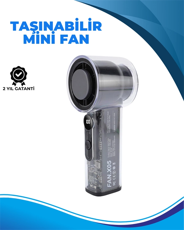 Taşınabilir El Fanı 100 Seviyeli Rüzgar Hızı Ayarı Sessiz Çalışma - Dijital Ekranlı ( Lisinya ) Taşınabilir El Fanı 100 Seviyeli Rüzgar Hızı Ayarı Sessiz Çalışma - Dijital Ekranlı ( Lisinya )