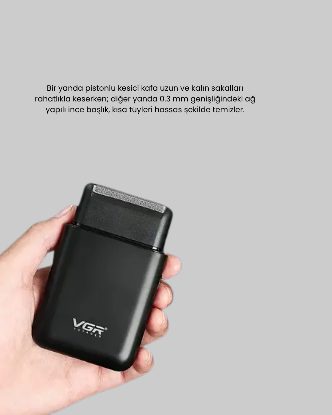 Taşınabilir Elektrikli Tıraş Makinesi Usb Şarjlı 5w Motor Ve 0.3 Mm Hassas Kesim ( Lisinya )