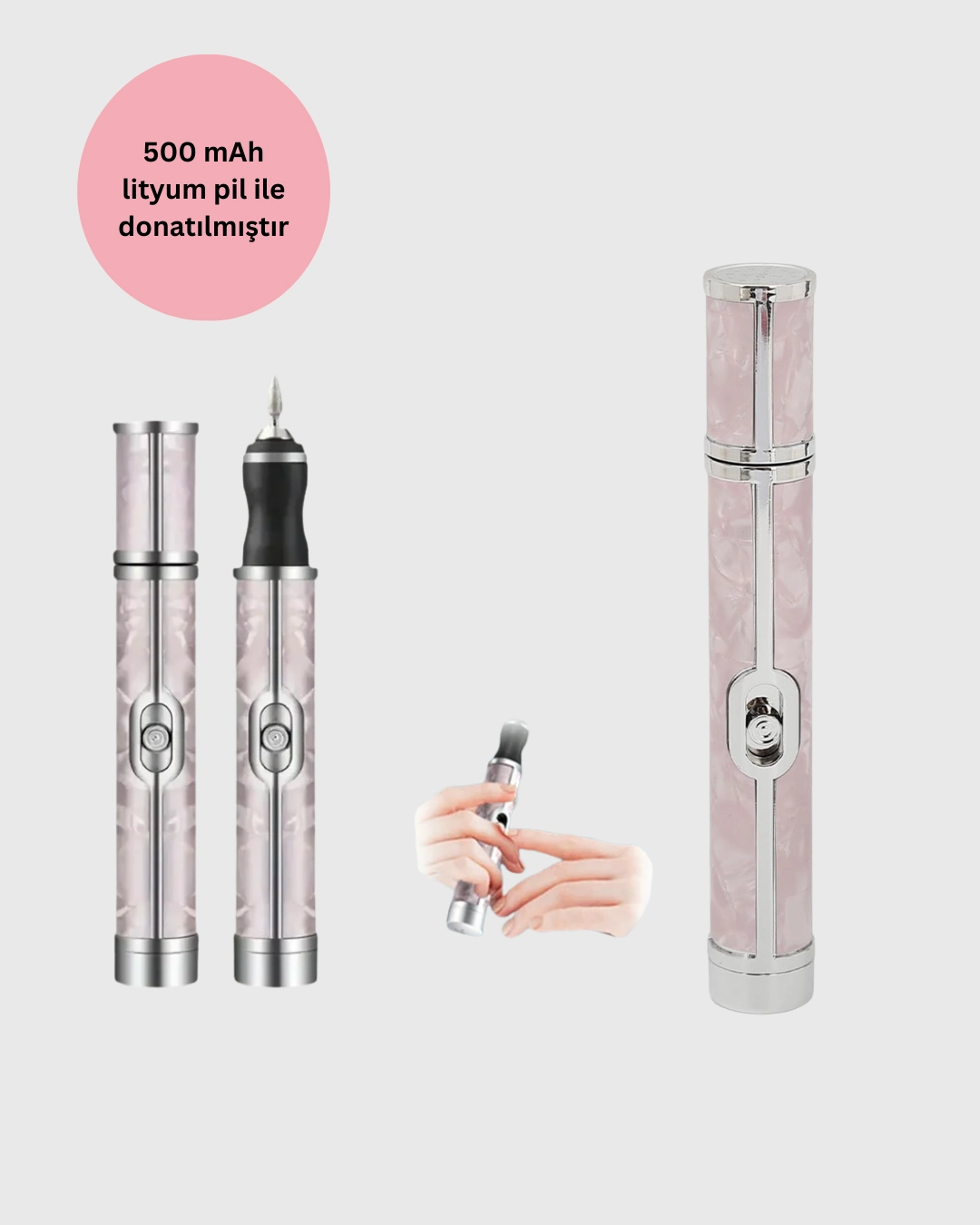 Taşınabilir Elektrikli Tırnak Törpüsü 500 Mah Usb Şarjlı Manikür Cihazı ( Lisinya )