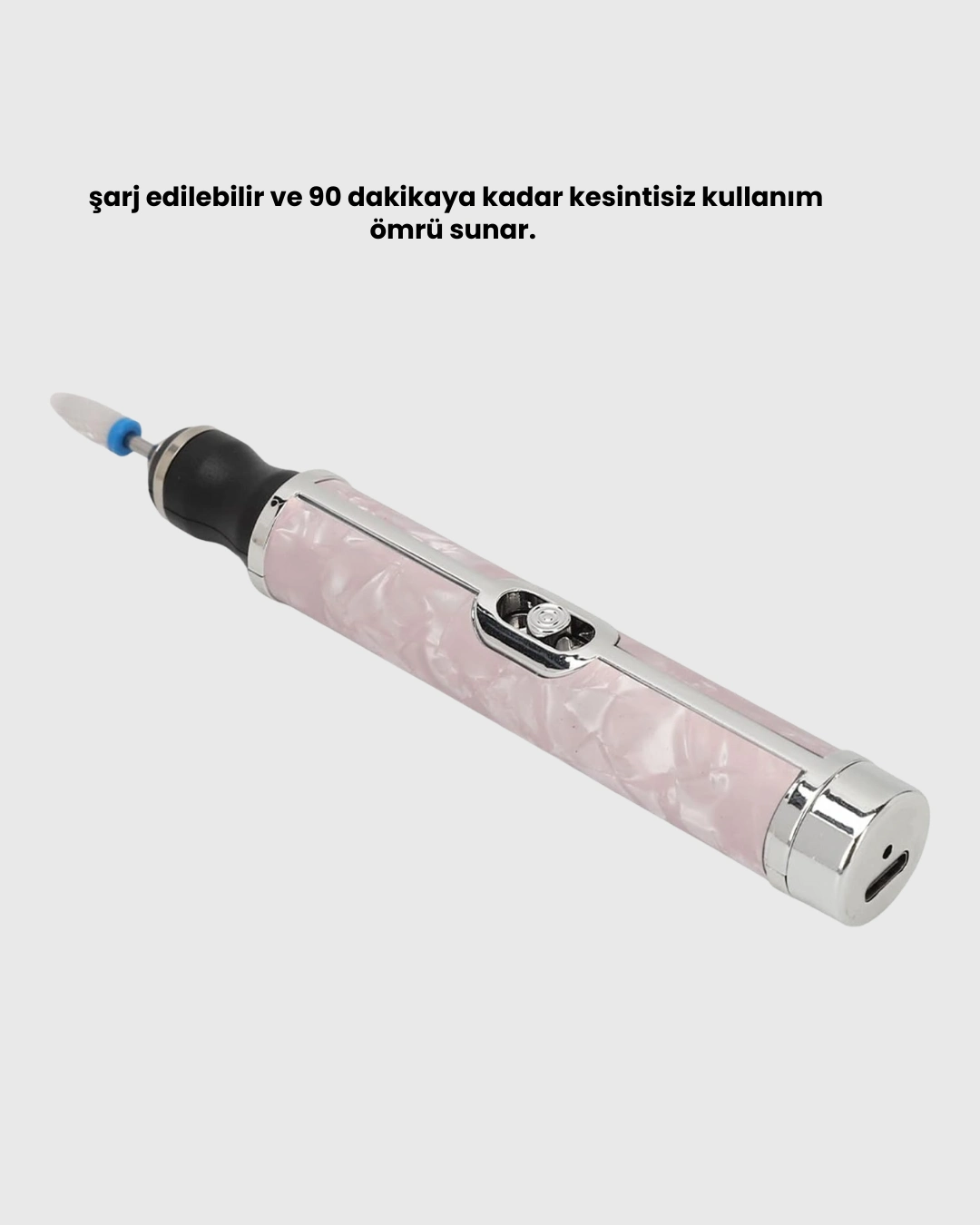 Taşınabilir Elektrikli Tırnak Törpüsü 500 Mah Usb Şarjlı Manikür Cihazı ( Lisinya )