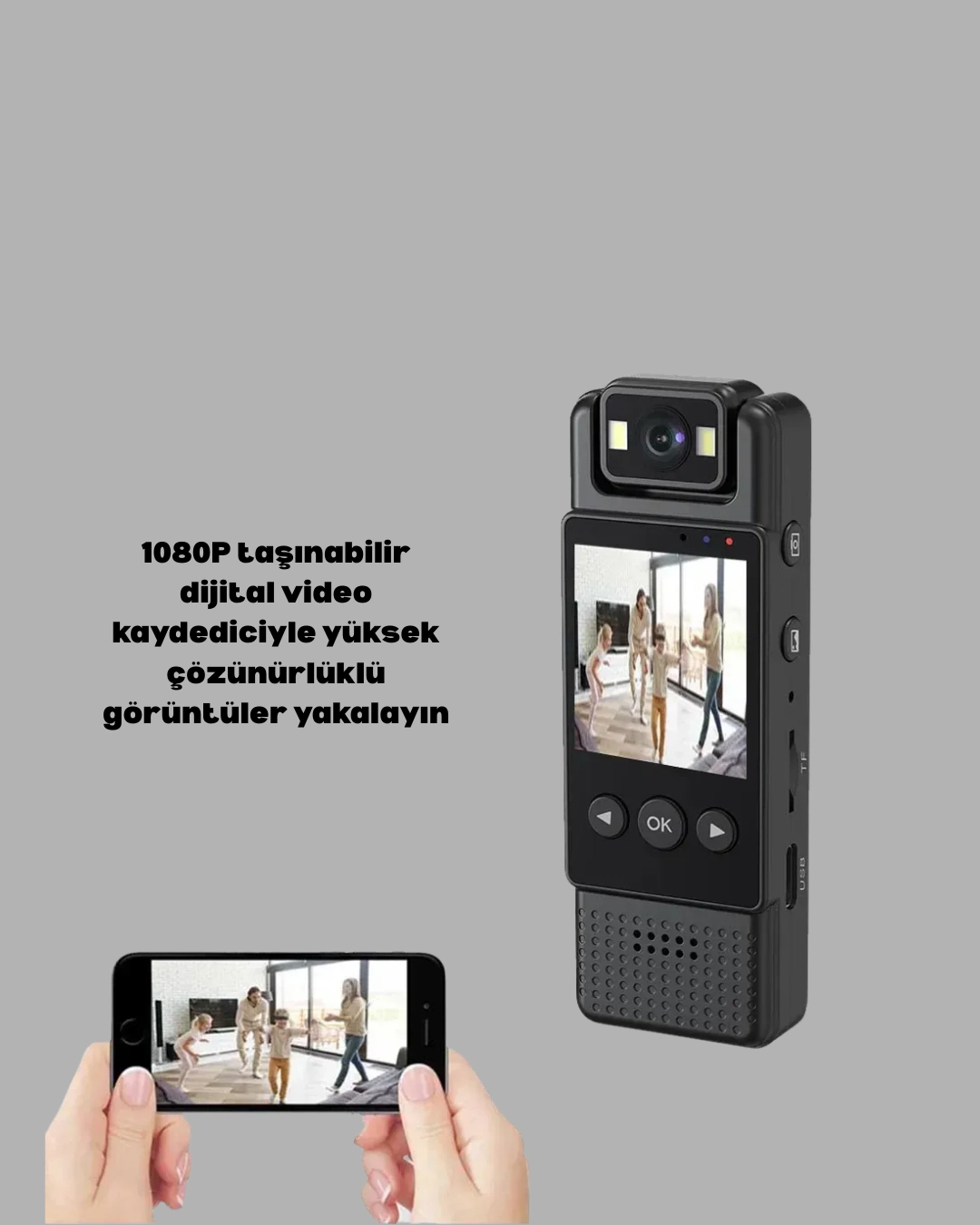 Taşınabilir Full Hd Mini Kamera Tft Ekranlı ( Lisinya ) Taşınabilir Full Hd Mini Kamera Tft Ekranlı ( Lisinya )