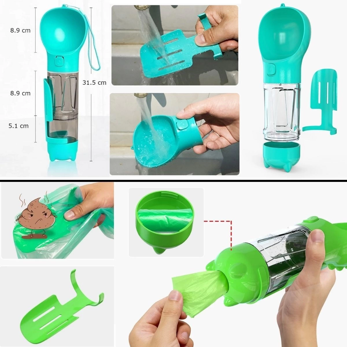 Taşınabilir Hazneli Mama Kaplı ,kaka Poşetli Kedi,köpek Suluğu-300ml ( Lisinya ) Taşınabilir Hazneli Mama Kaplı ,kaka Poşetli Kedi,köpek Suluğu-300ml ( Lisinya )