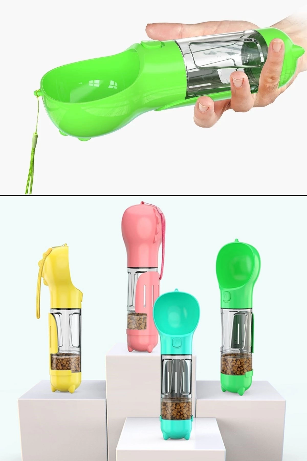 Taşınabilir Hazneli Mama Kaplı ,kaka Poşetli Kedi,köpek Suluğu-300ml ( Lisinya ) Taşınabilir Hazneli Mama Kaplı ,kaka Poşetli Kedi,köpek Suluğu-300ml ( Lisinya )