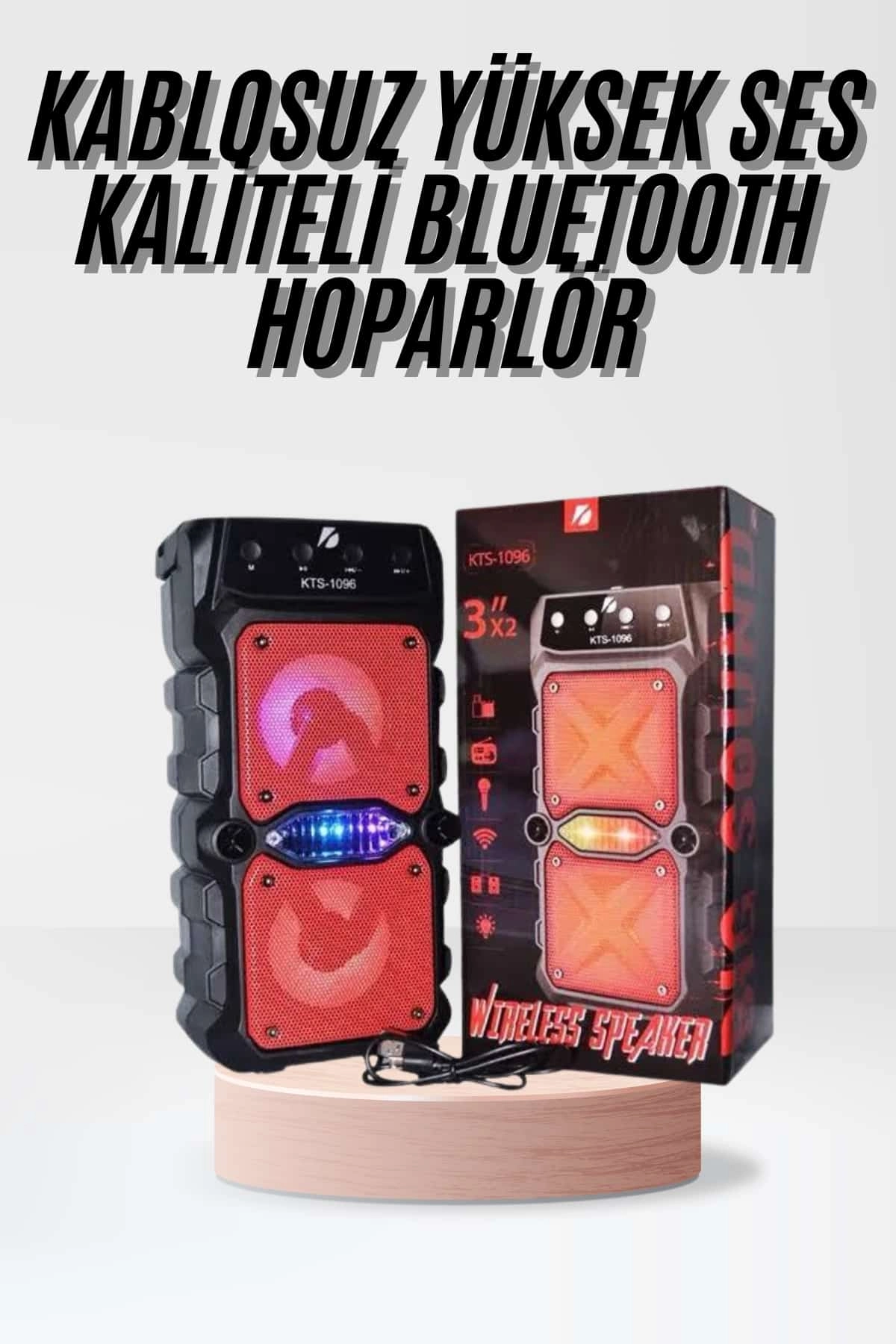 Taşınabilir Kablosuz Bluetooth Hoparlör Uzun Pil Ömrü Led Işıklı ( Lisinya ) Taşınabilir Kablosuz Bluetooth Hoparlör Uzun Pil Ömrü Led Işıklı ( Lisinya )