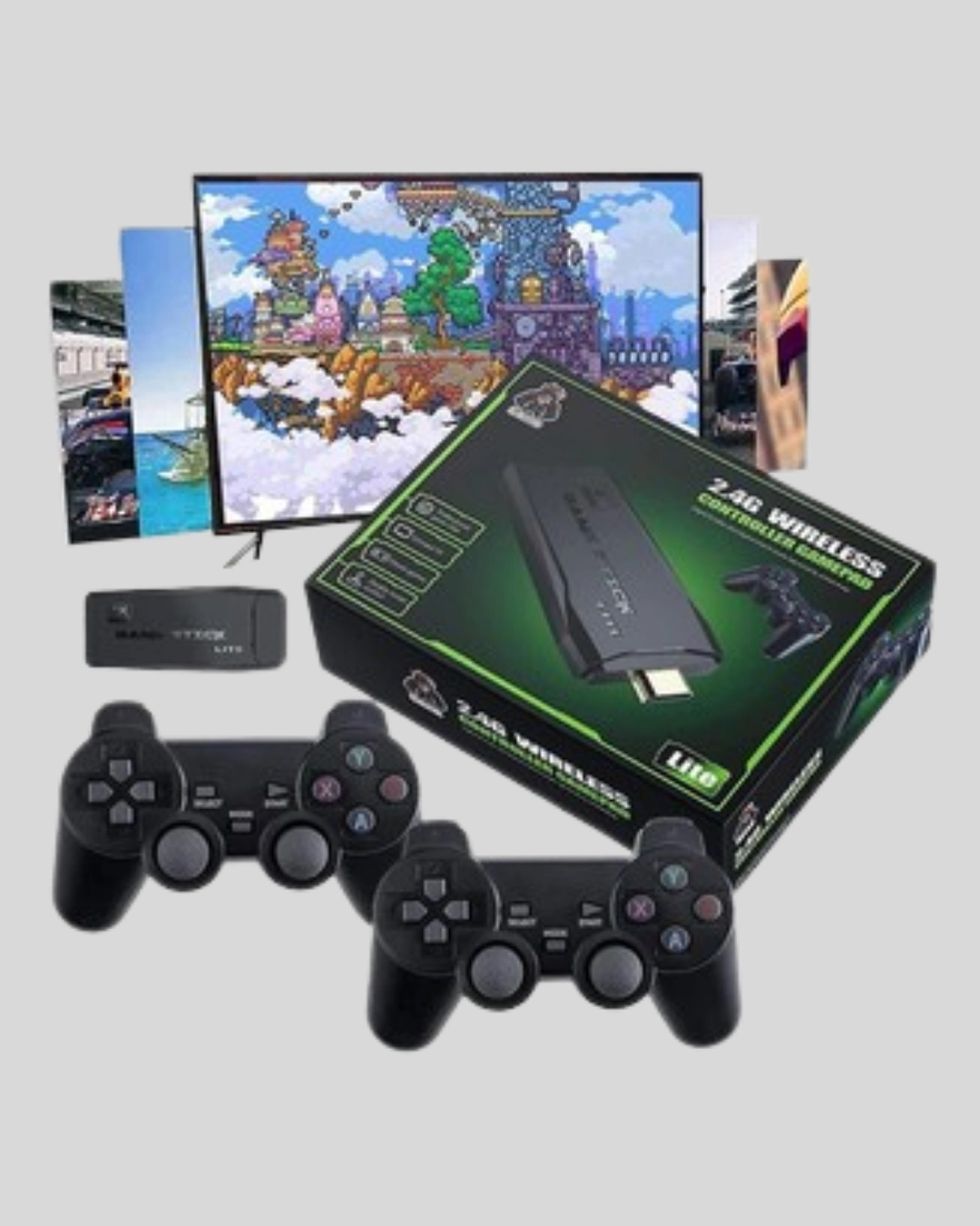 Taşınabilir Kablosuz Oyun Konsolu 2.4g Tv Destekli Kompakt Gövde ( Lisinya )