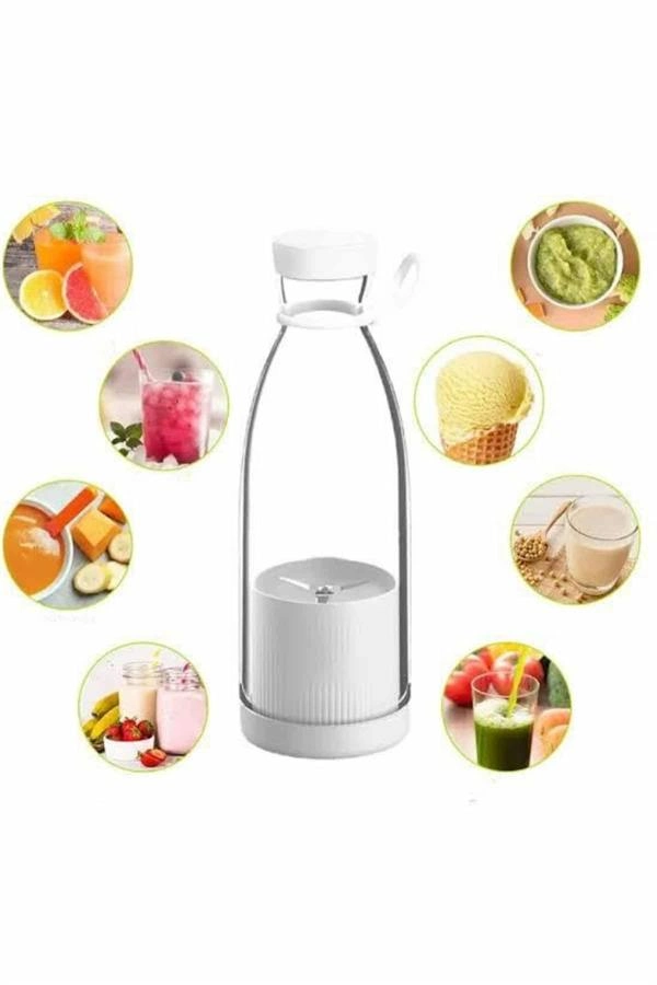 Taşınabilir Kablosuz Şarjlı Kişisel Smoothie El Blender Mini Meyve Sıkacağı ( Lisinya )