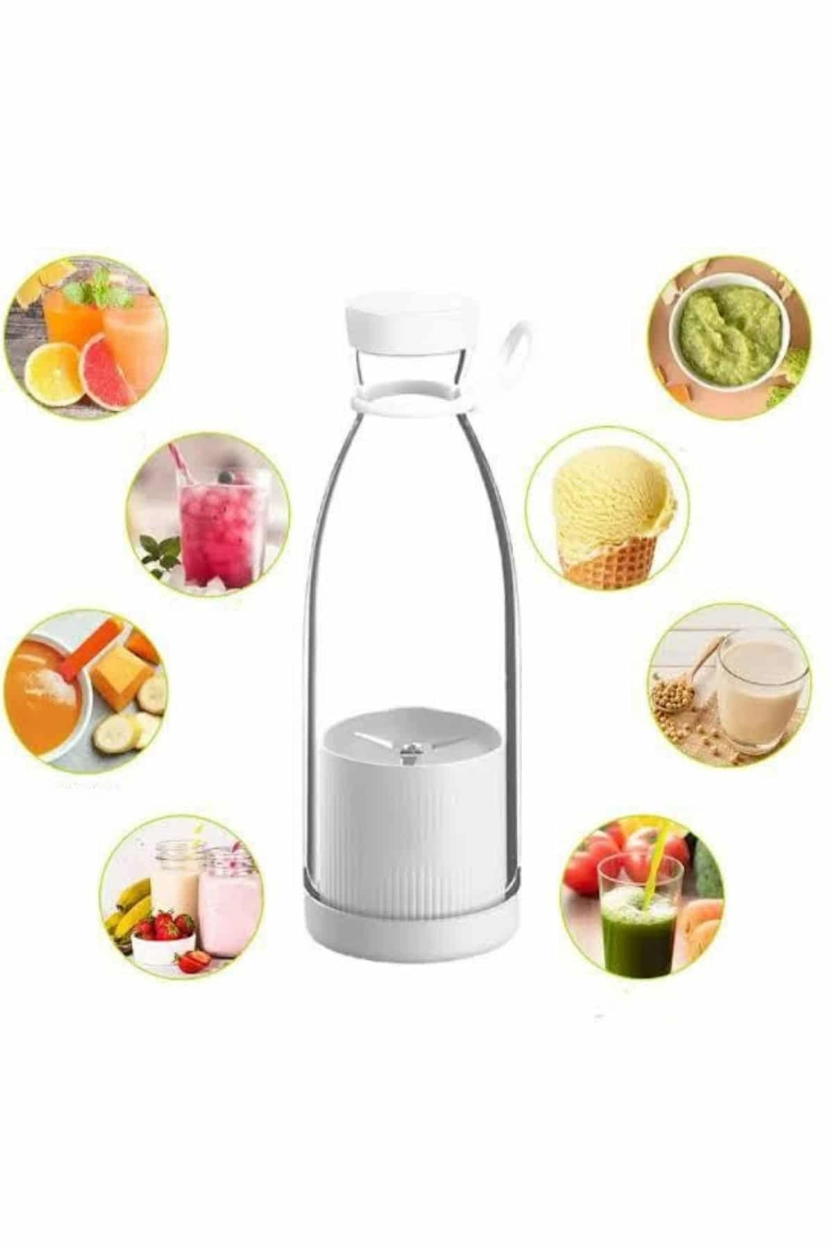 Taşınabilir Kablosuz Şarjlı Kişisel Smoothie El Blender Mini Meyve Sıkacağı ( Lisinya )