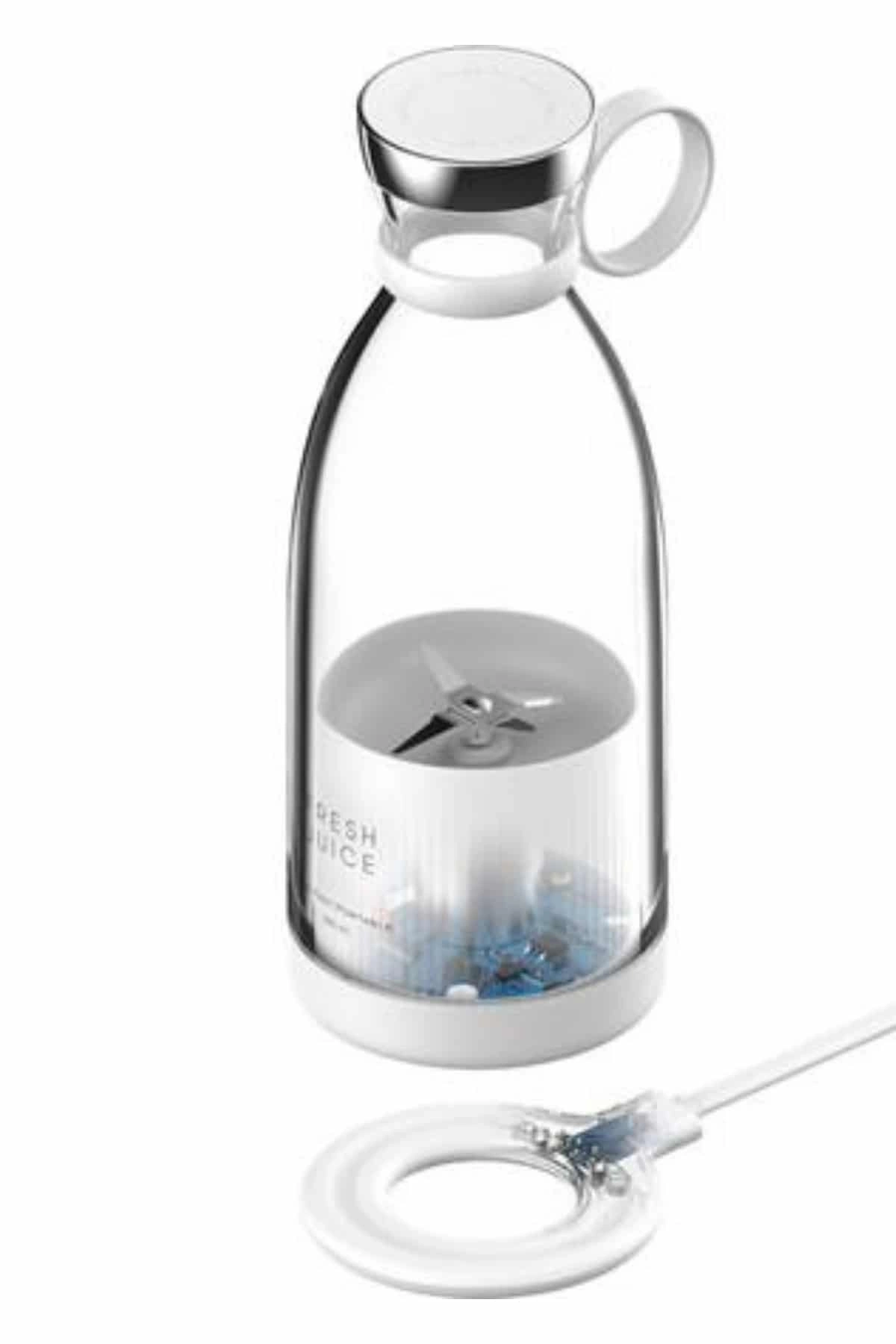 Taşınabilir Kablosuz Şarjlı Kişisel Smoothie El Blender Mini Meyve Sıkacağı ( Lisinya )