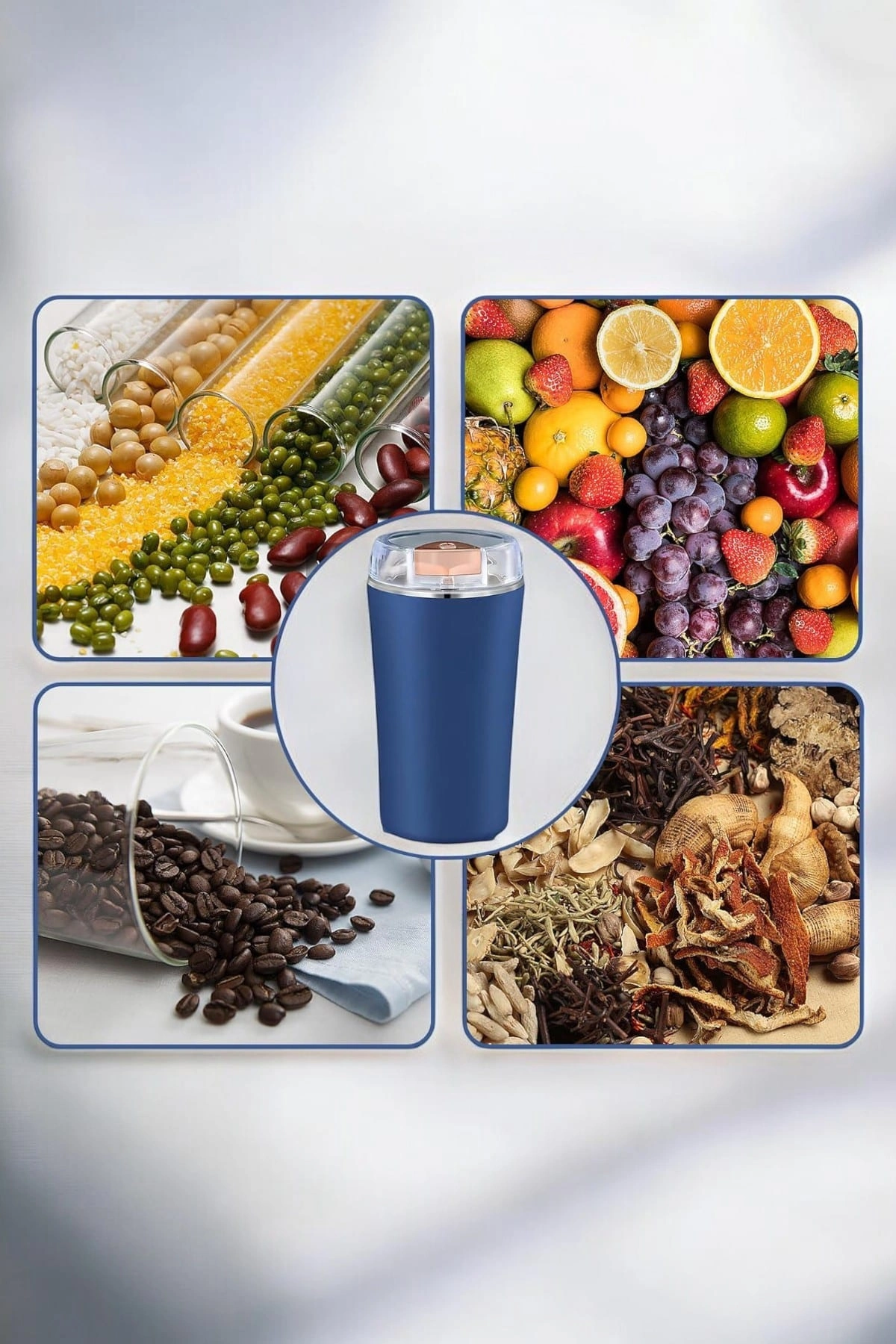 Taşınabilir Kahve & Baharat Öğütücü, Kolay Temizlenebilir Ve Uzun Ömürlü Paslanmaz Çelik ( Lisinya )