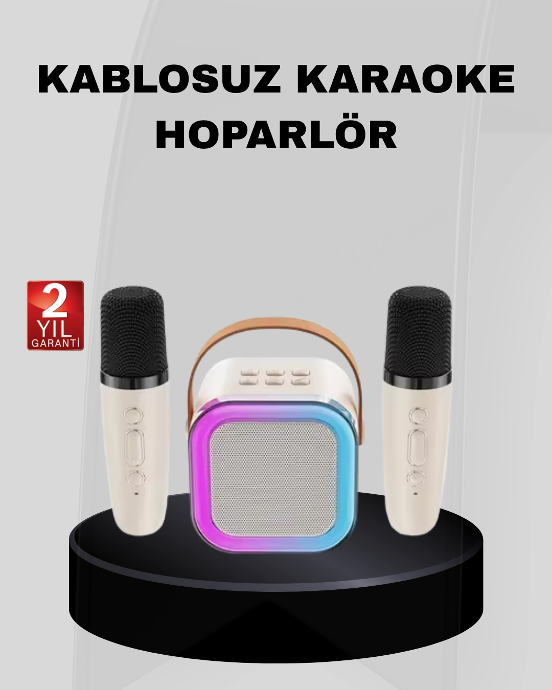 Taşınabilir Karaoke Hoparlör Bluetooth 5.0 Ve Çift Mikrofonlu ( Lisinya ) Taşınabilir Karaoke Hoparlör Bluetooth 5.0 Ve Çift Mikrofonlu ( Lisinya )