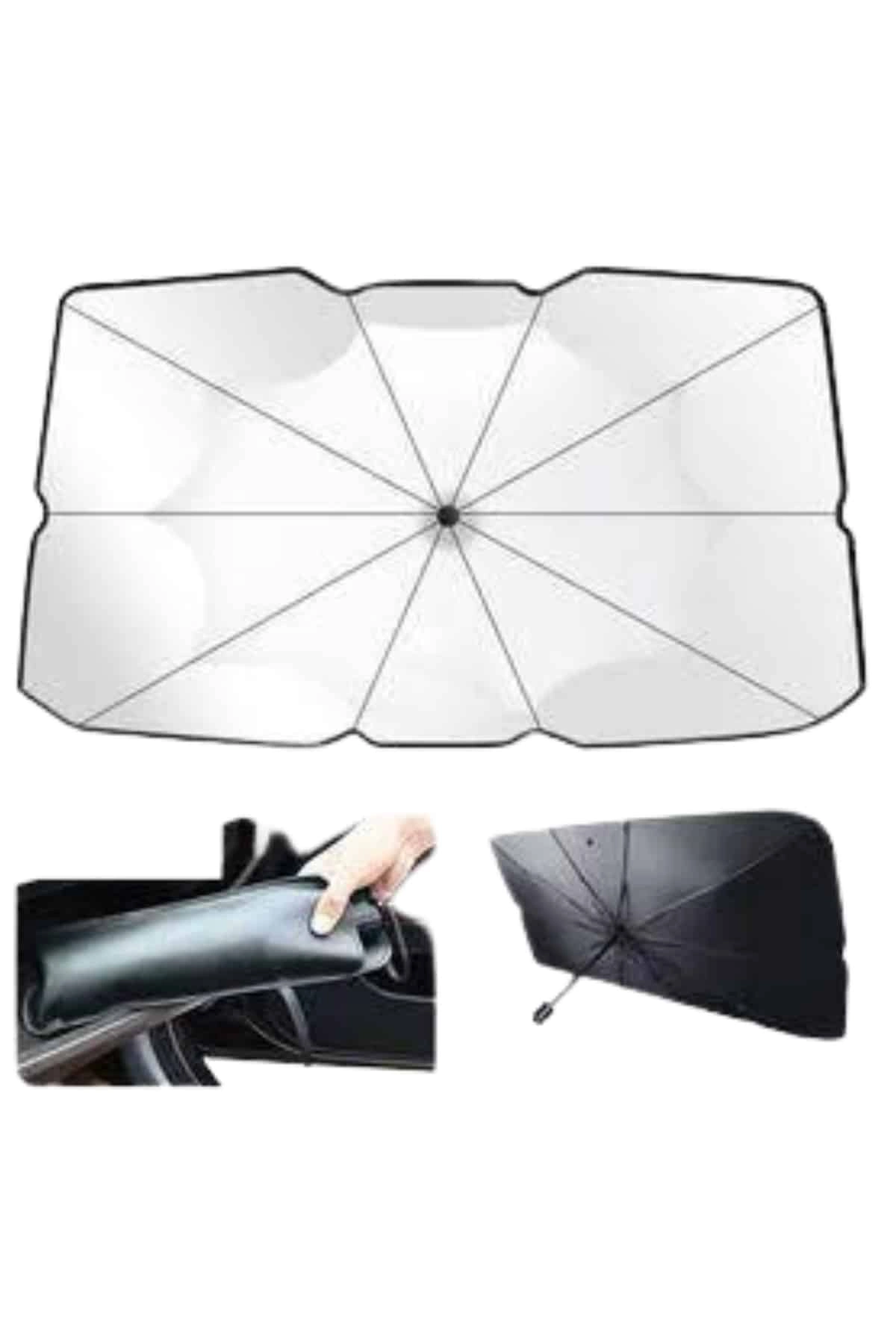 Taşınabilir Oto Cam Güneşliği Katlanabilir Tüm Araçlara Uyumlu Güneş Gölge Koruyucu ( Lisinya )