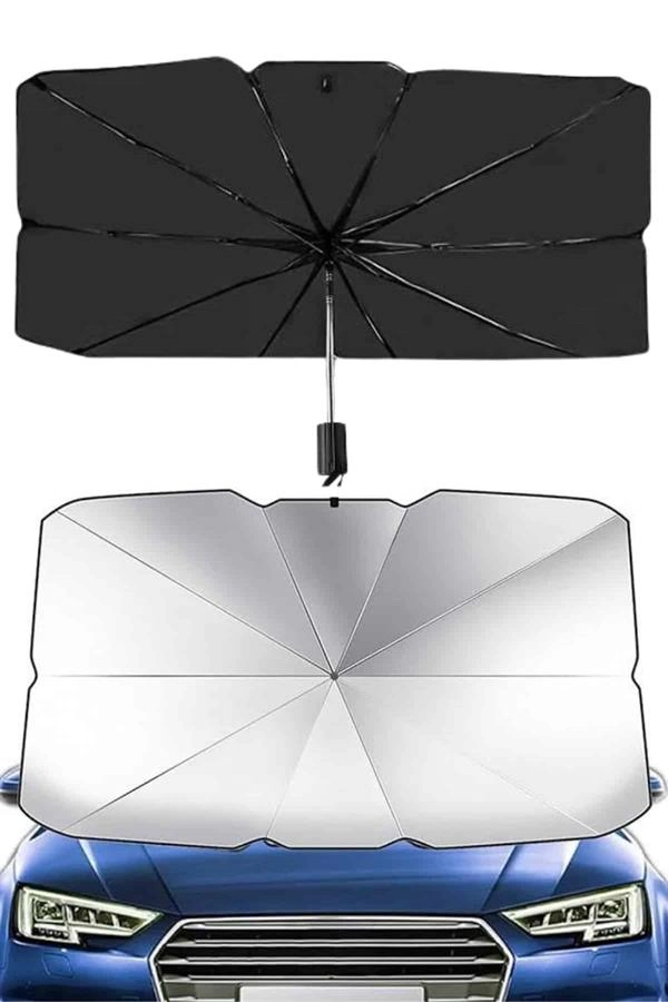 Taşınabilir Oto Cam Güneşliği Katlanabilir Tüm Araçlara Uyumlu Güneş Gölge Koruyucu ( Lisinya )
